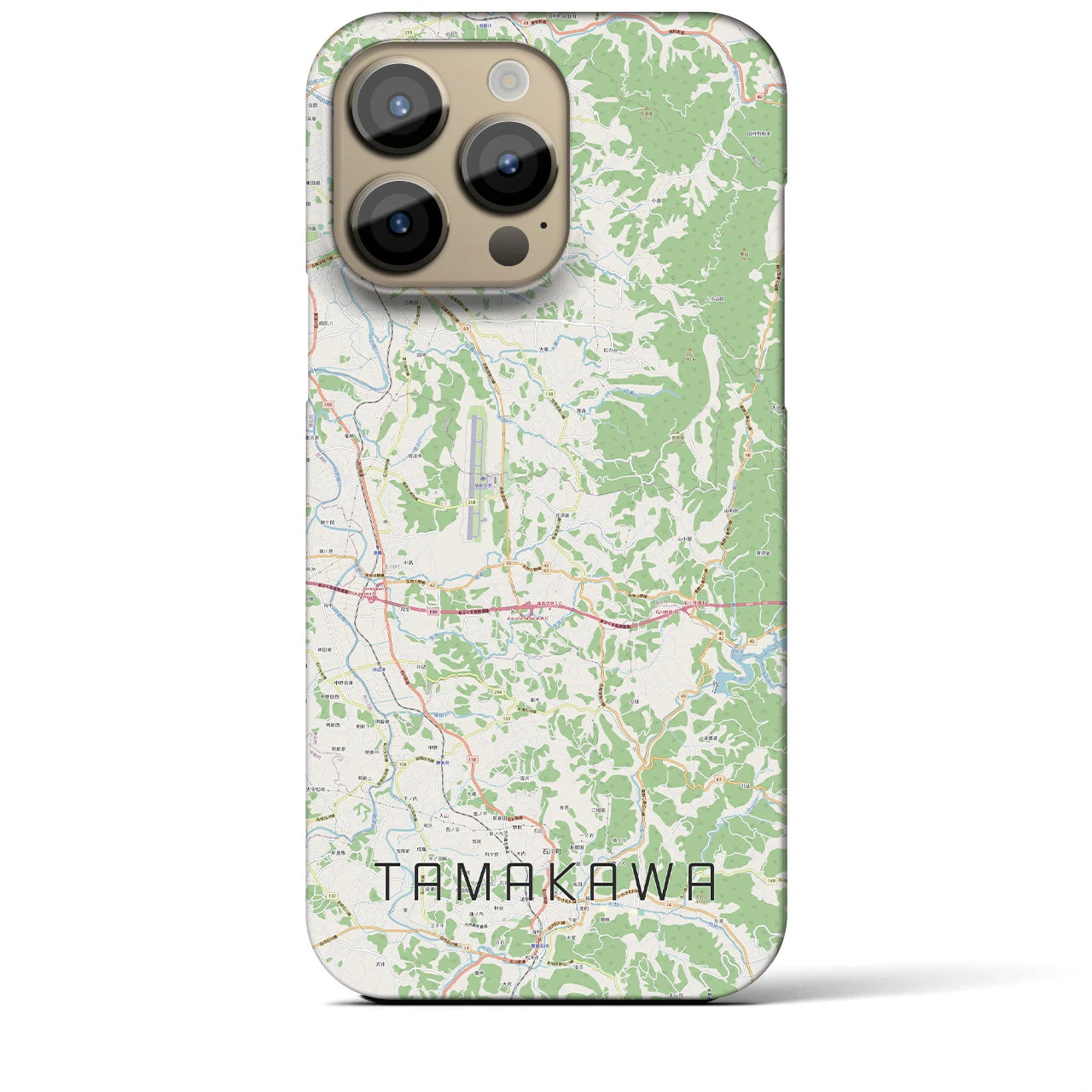 【玉川(福島県)】地図柄iPhoneケース(バックカバータイプ)