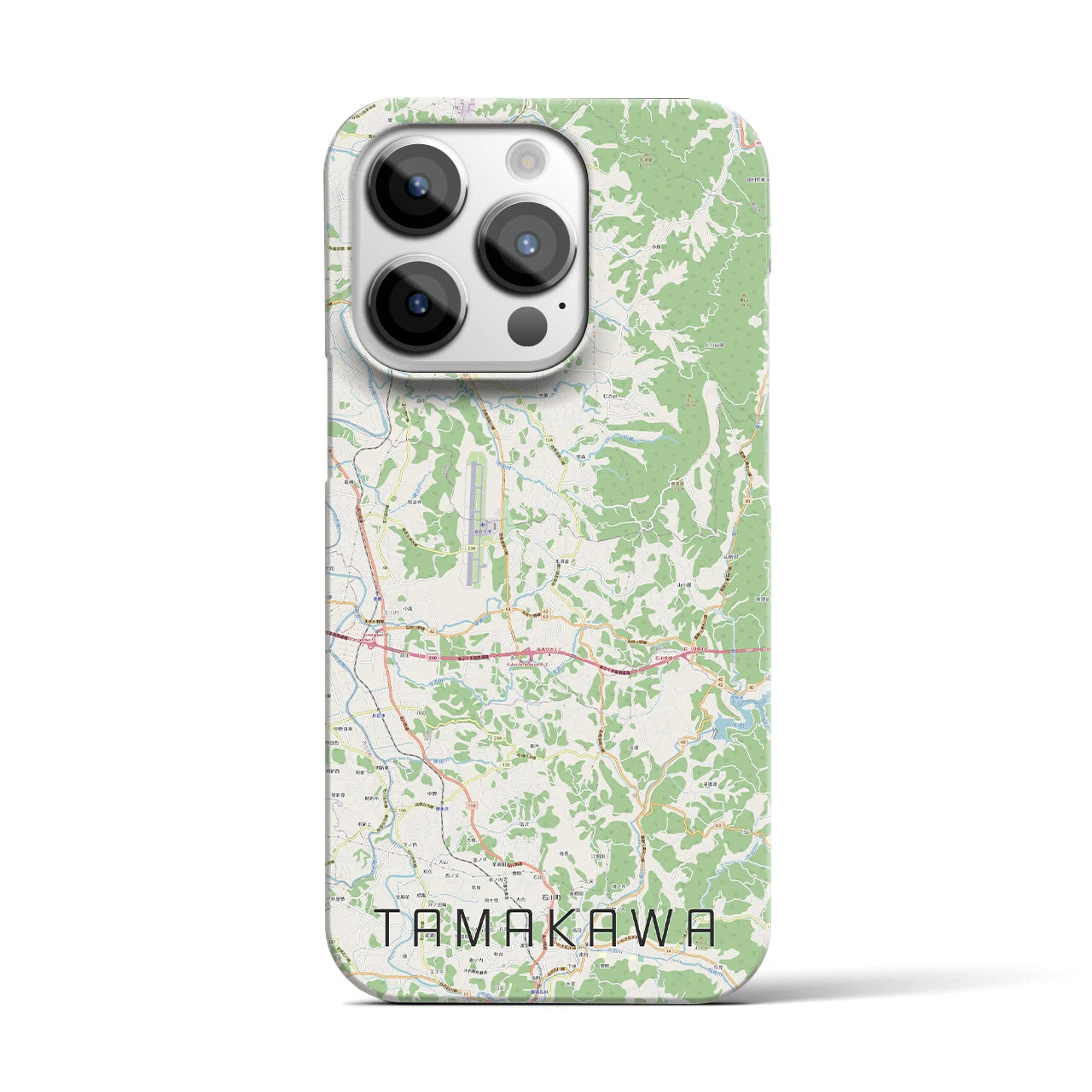 【玉川(福島県)】地図柄iPhoneケース(バックカバータイプ)