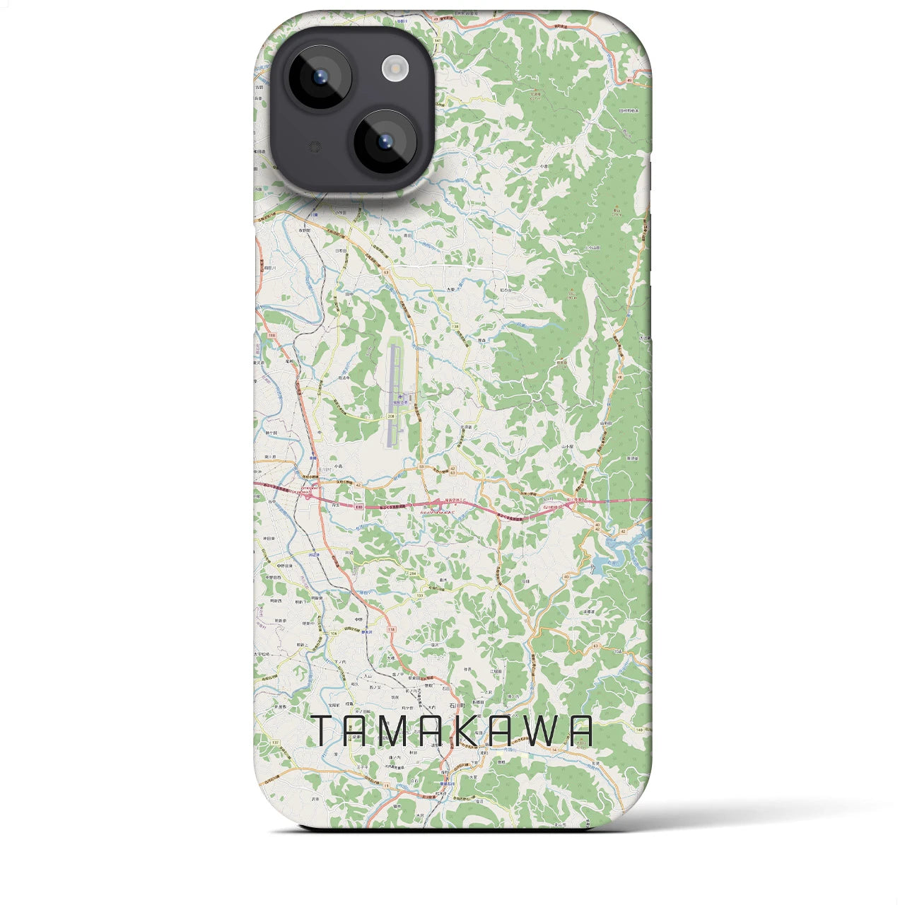 【玉川(福島県)】地図柄iPhoneケース(バックカバータイプ)