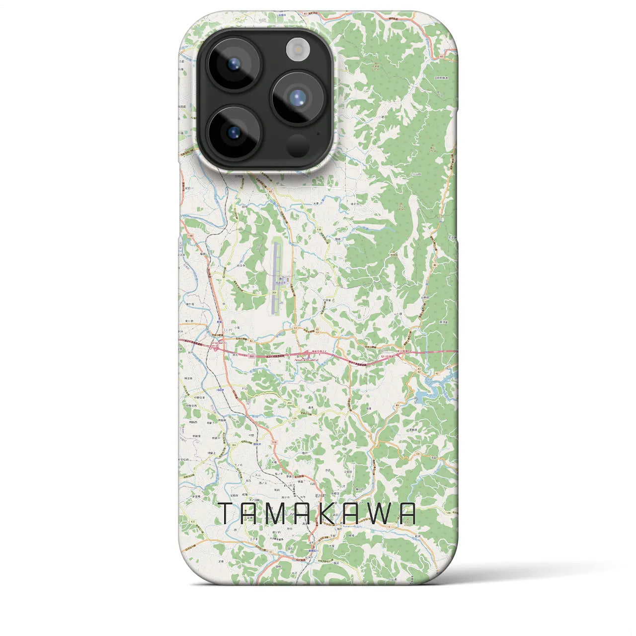 【玉川(福島県)】地図柄iPhoneケース(バックカバータイプ)