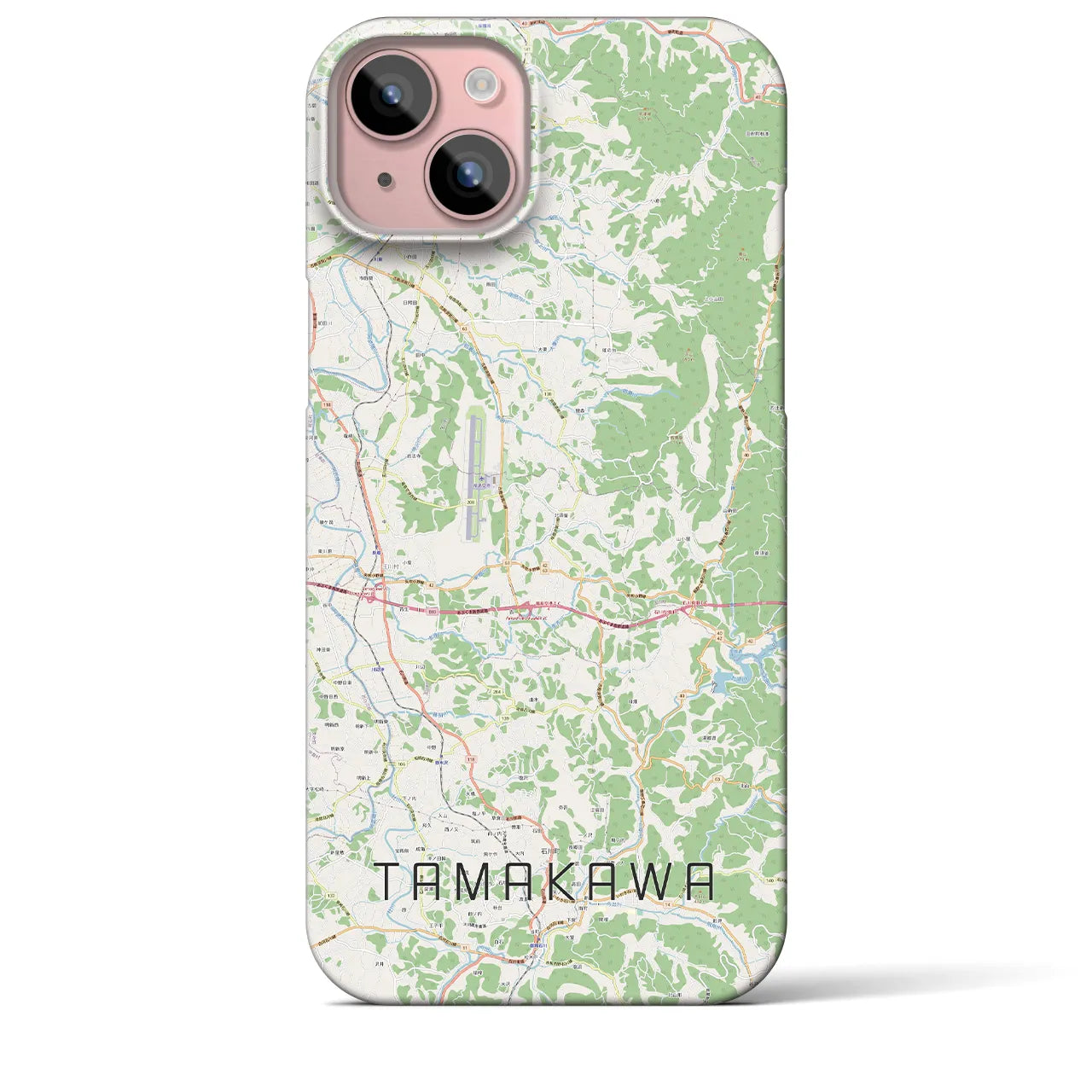 【玉川(福島県)】地図柄iPhoneケース(バックカバータイプ)
