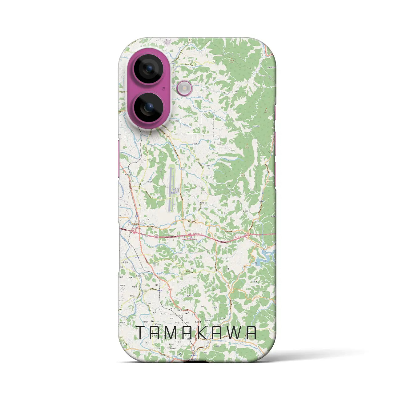 【玉川(福島県)】地図柄iPhoneケース(バックカバータイプ)
