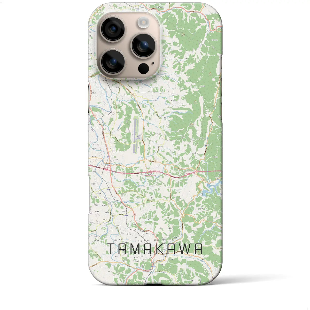 【玉川(福島県)】地図柄iPhoneケース(バックカバータイプ)