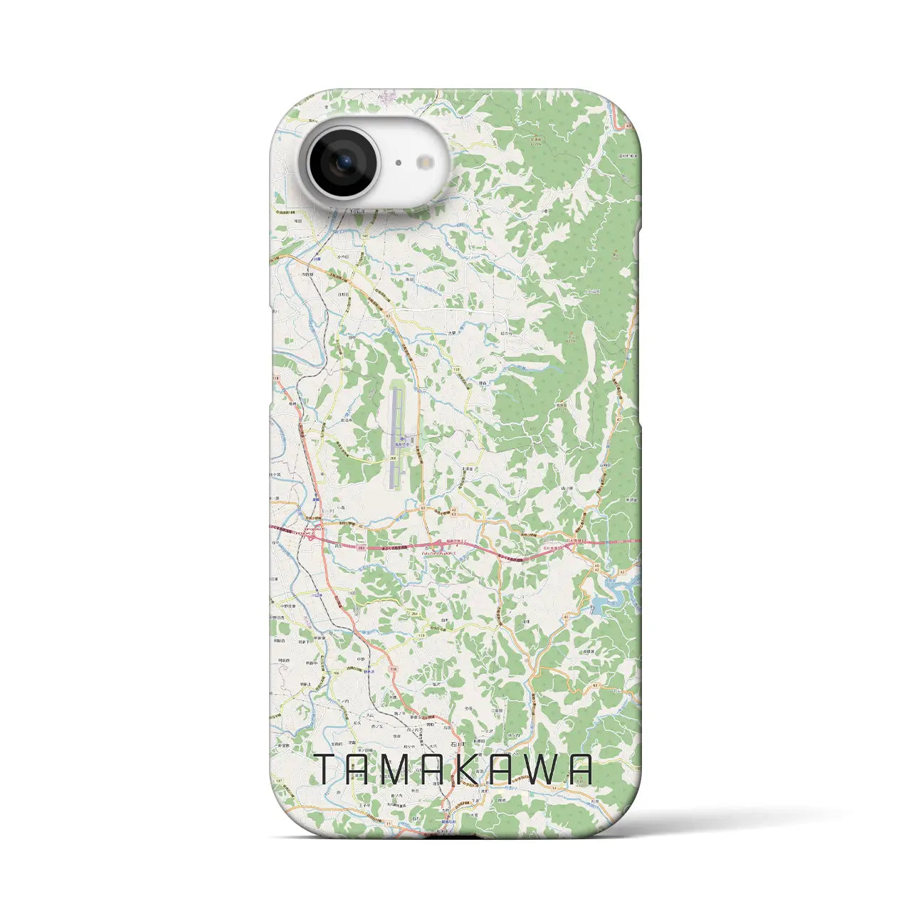【玉川(福島県)】地図柄iPhoneケース(バックカバータイプ)