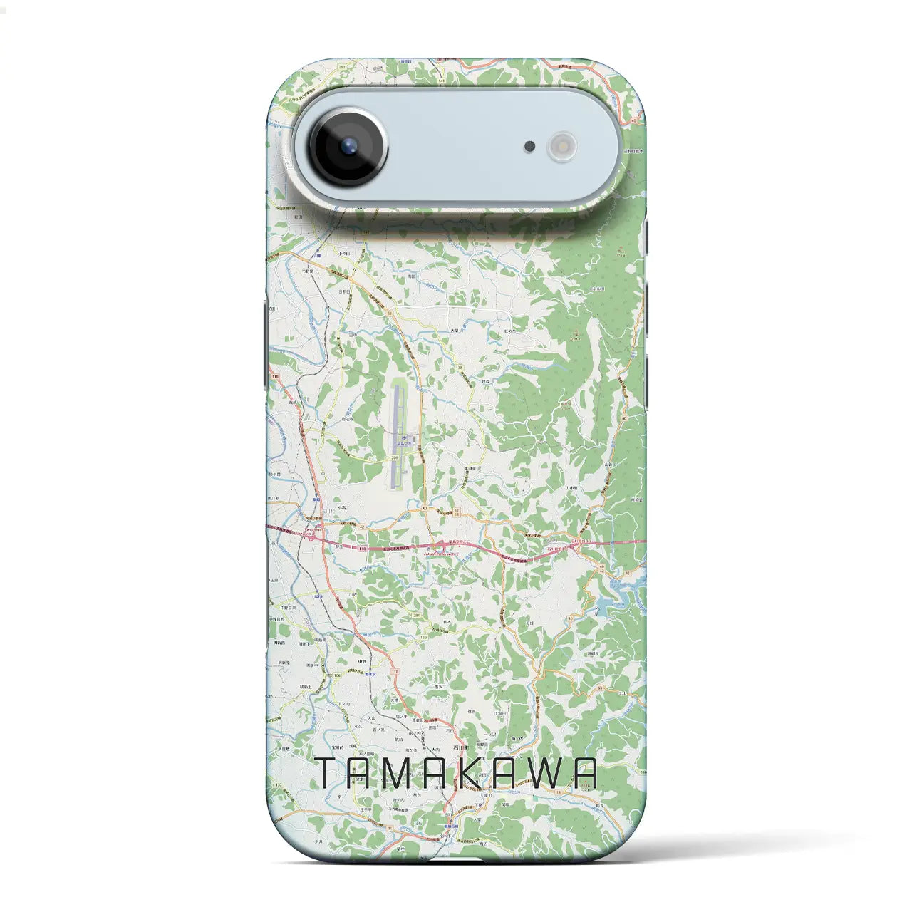 【玉川(福島県)】地図柄iPhoneケース(バックカバータイプ)ナチュラル・iPhone 17 Pro Max 用