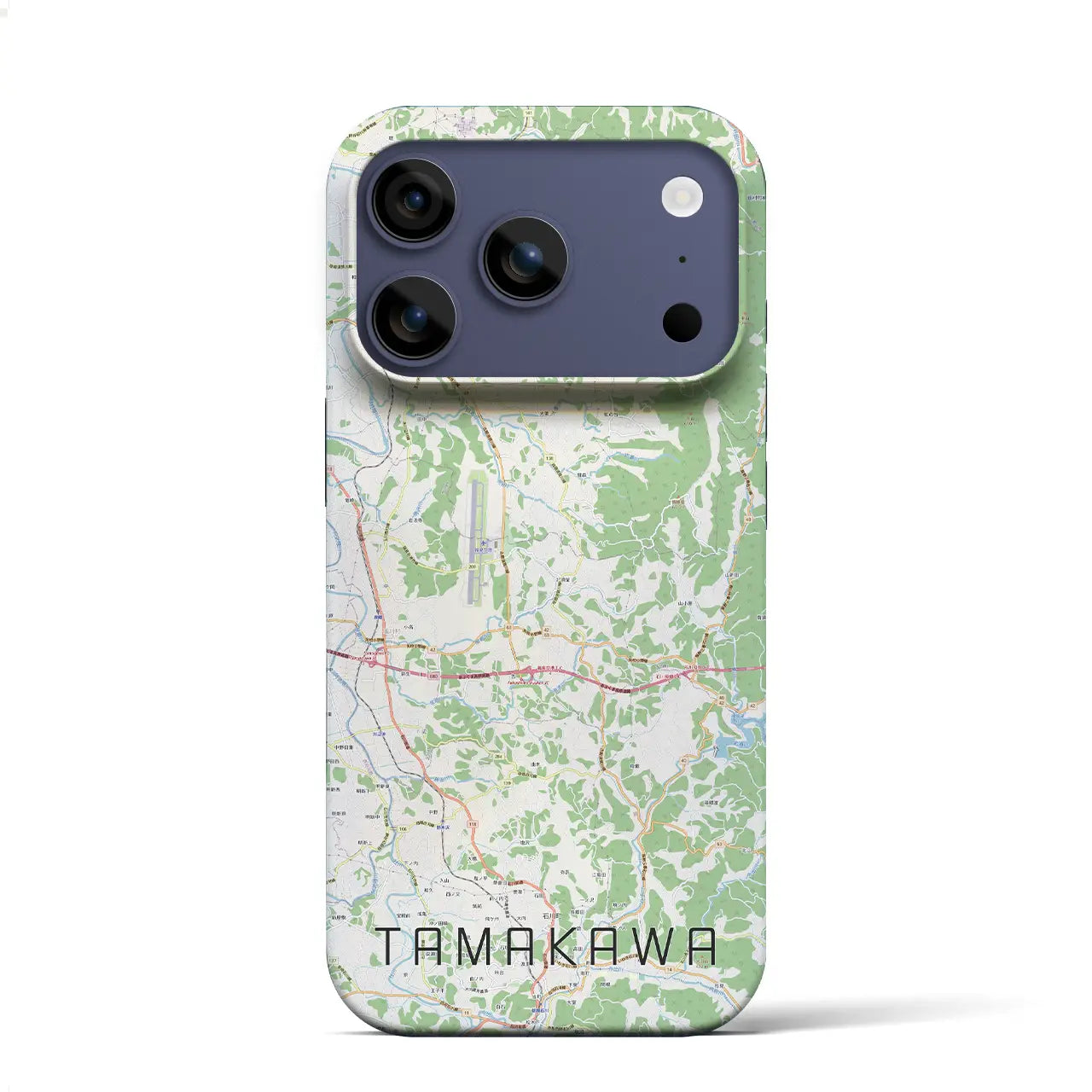 【玉川(福島県)】地図柄iPhoneケース(バックカバータイプ)