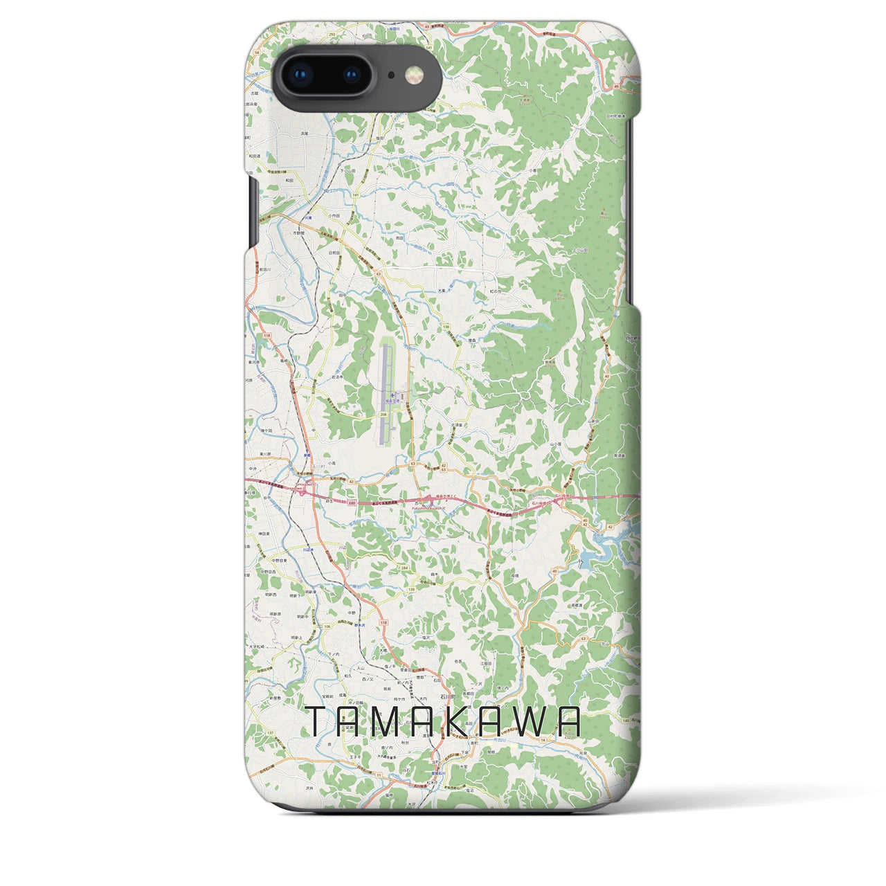 【玉川(福島県)】地図柄iPhoneケース(バックカバータイプ)