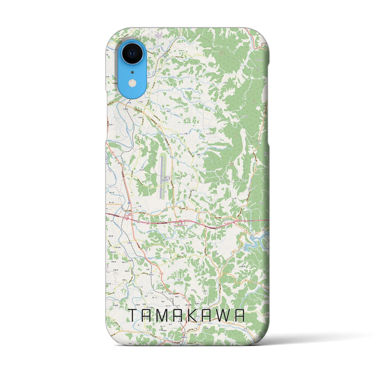 【玉川(福島県)】地図柄iPhoneケース(バックカバータイプ)