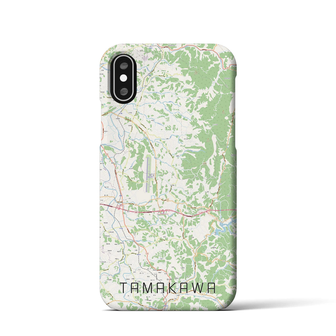 【玉川(福島県)】地図柄iPhoneケース(バックカバータイプ)