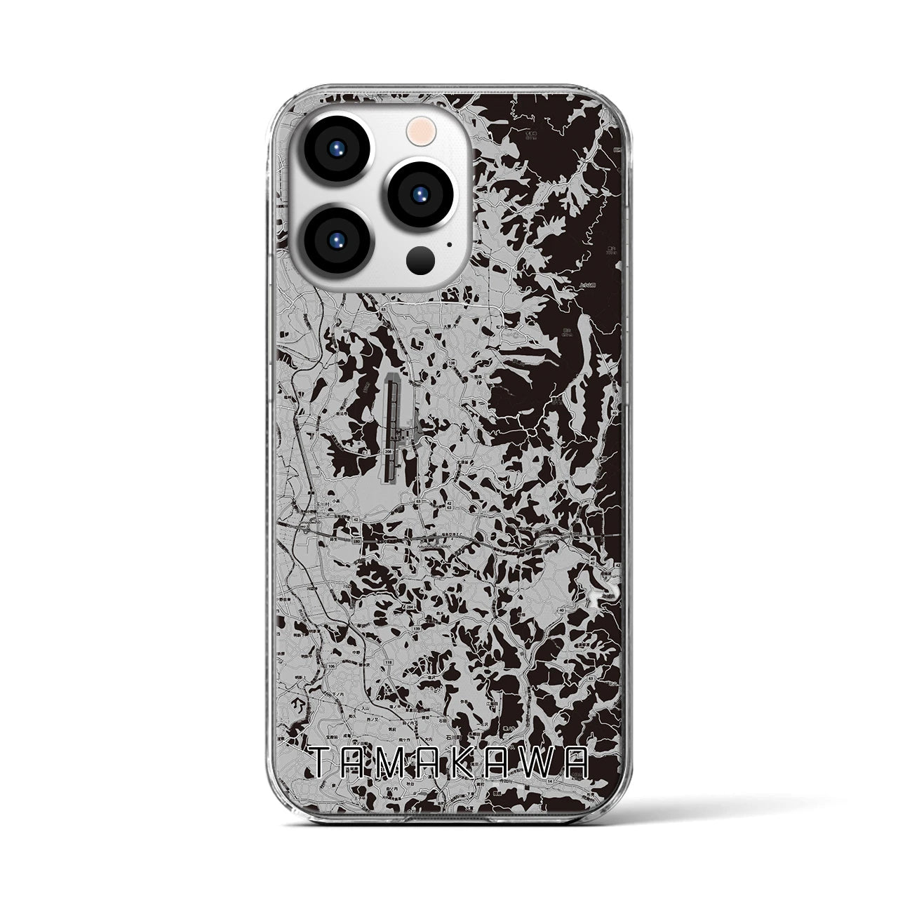 【玉川(福島県)】地図柄iPhoneケース(クリアタイプ)