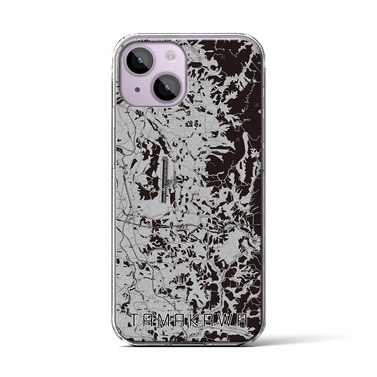 【玉川(福島県)】地図柄iPhoneケース(クリアタイプ)