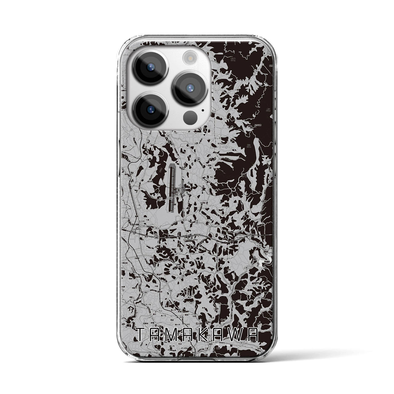 【玉川(福島県)】地図柄iPhoneケース(クリアタイプ)