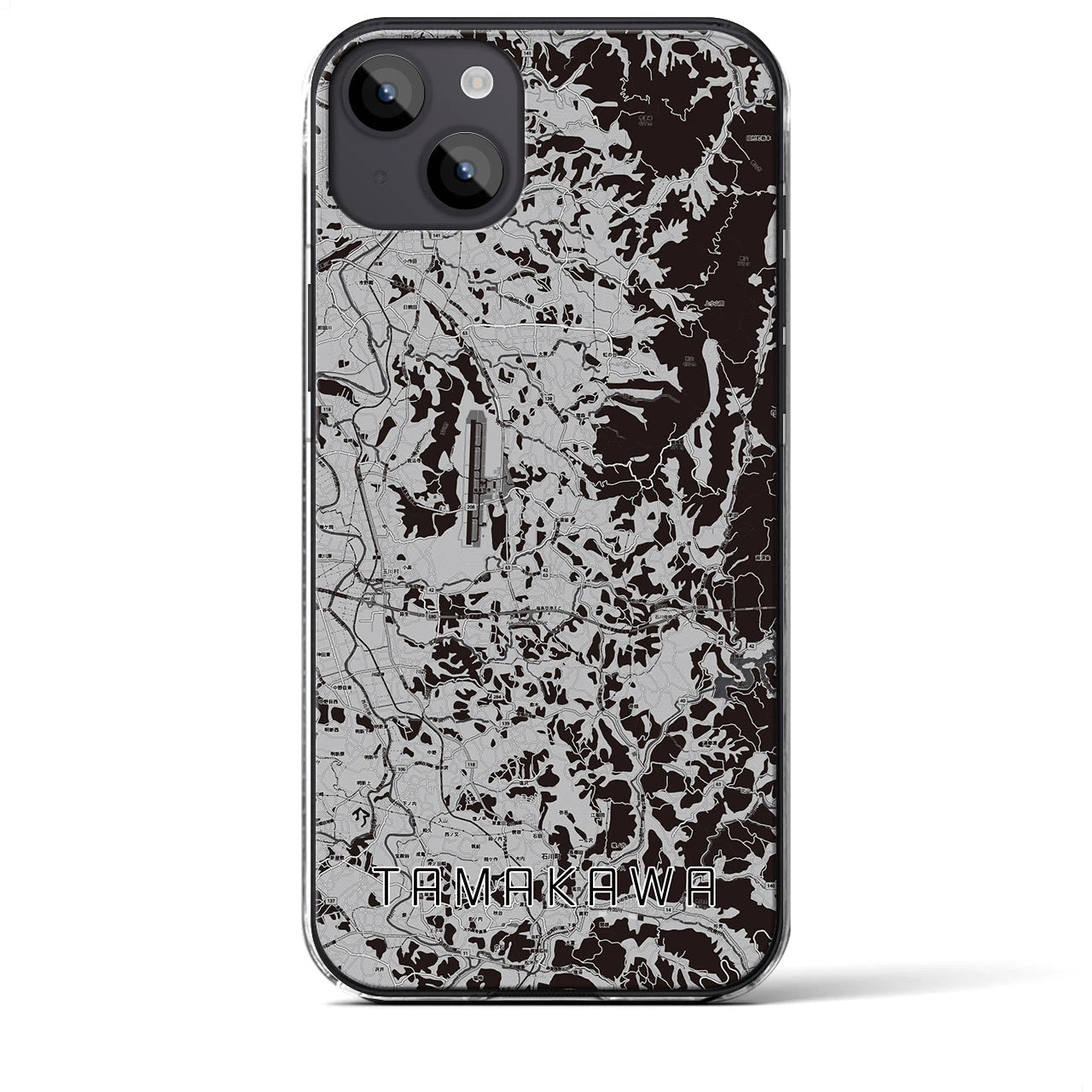 【玉川(福島県)】地図柄iPhoneケース(クリアタイプ)