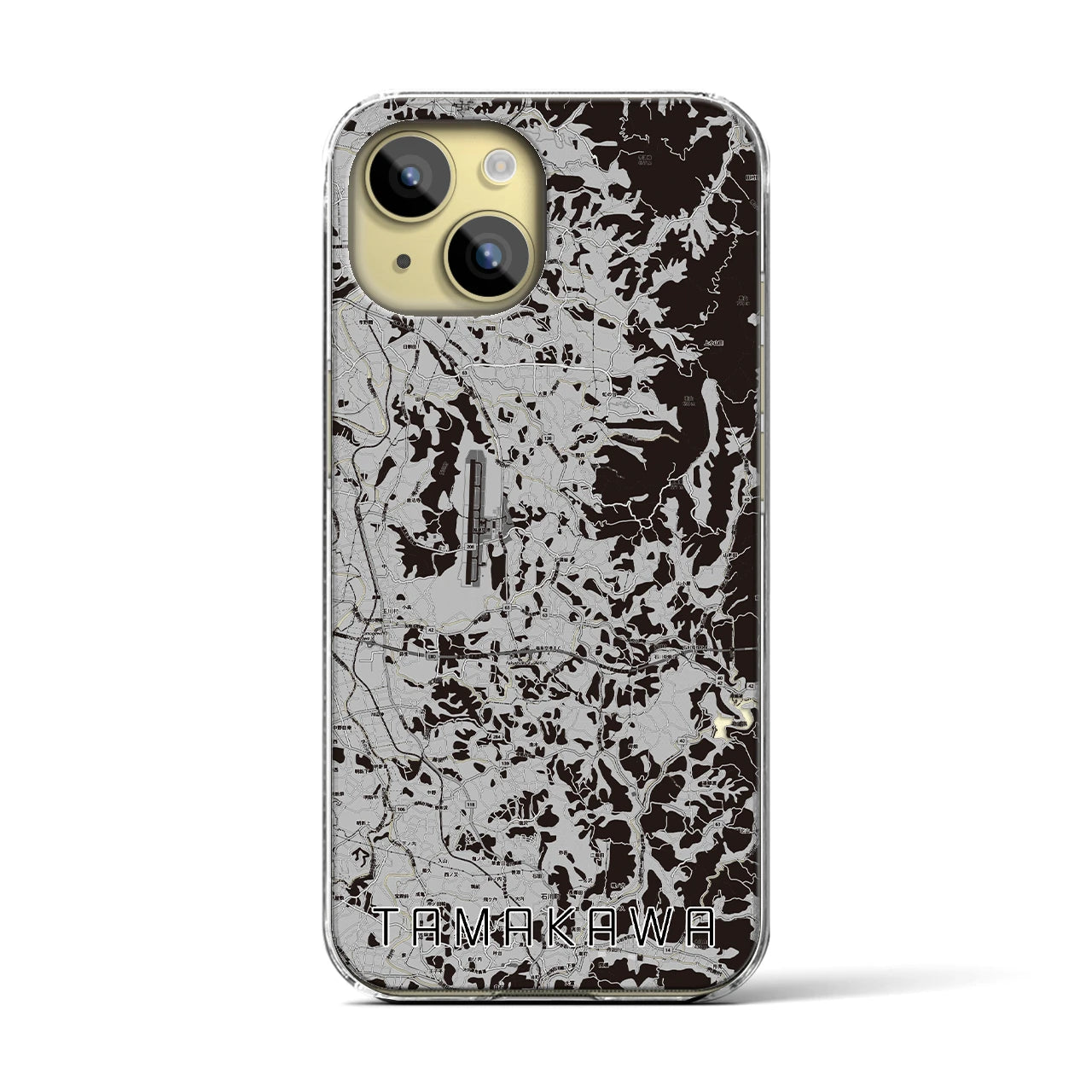 【玉川(福島県)】地図柄iPhoneケース(クリアタイプ)