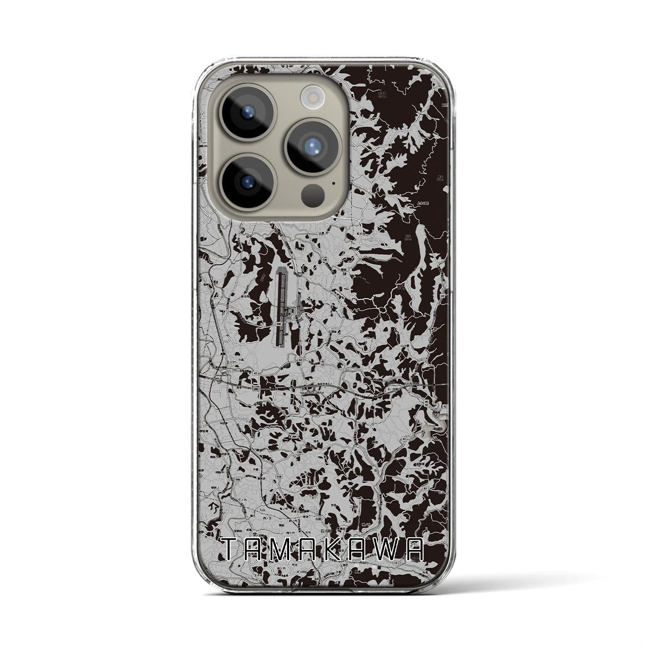 【玉川(福島県)】地図柄iPhoneケース(クリアタイプ)