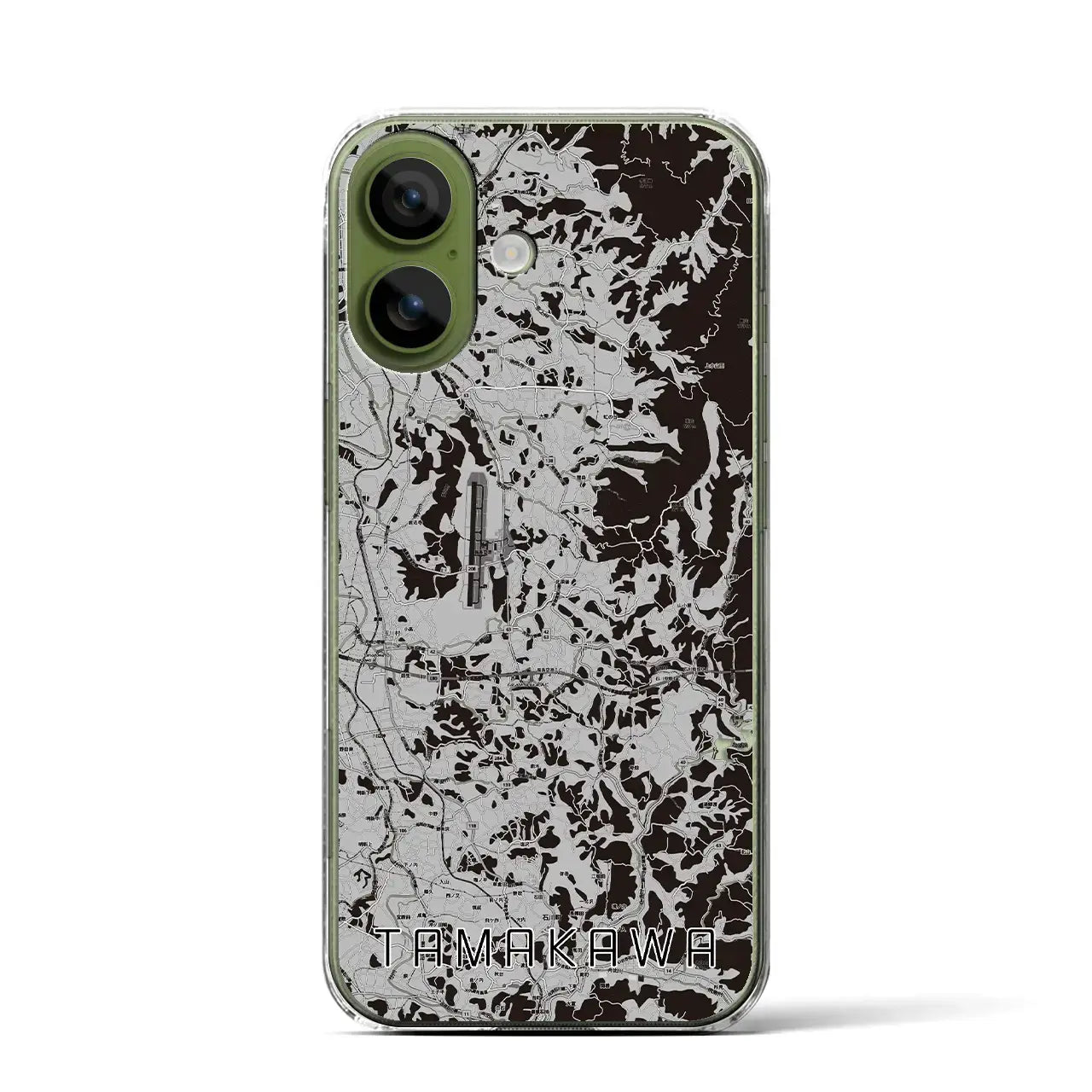 【玉川(福島県)】地図柄iPhoneケース(クリアタイプ)