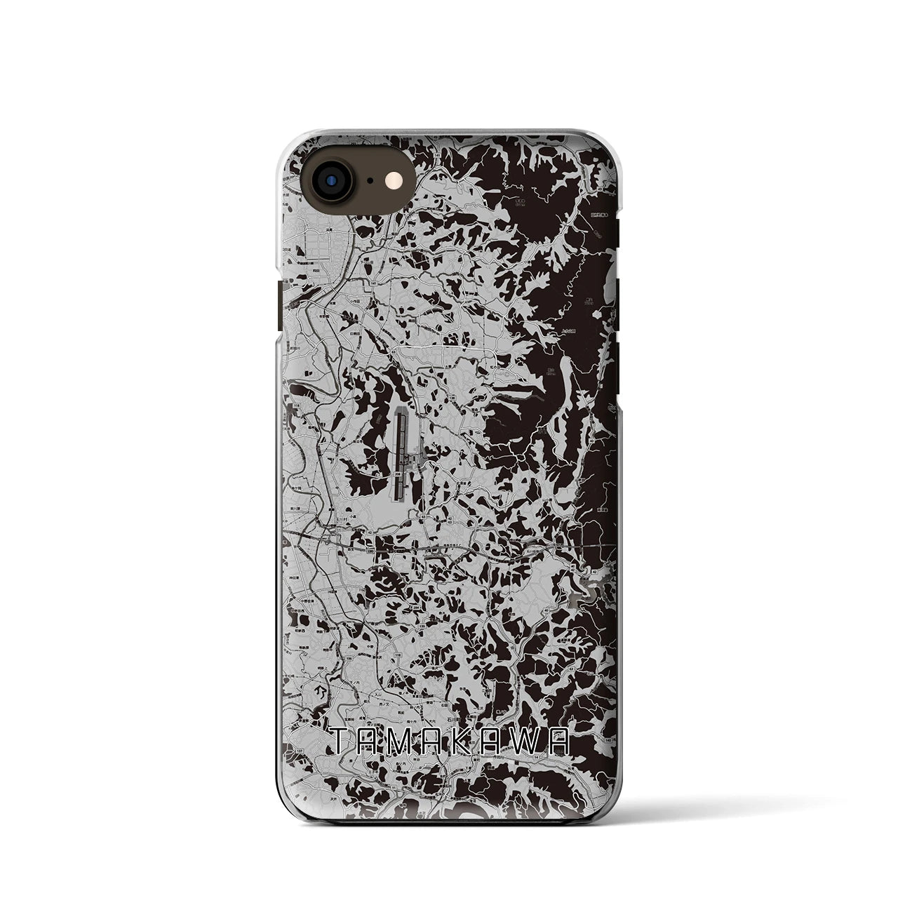 【玉川(福島県)】地図柄iPhoneケース(クリアタイプ)