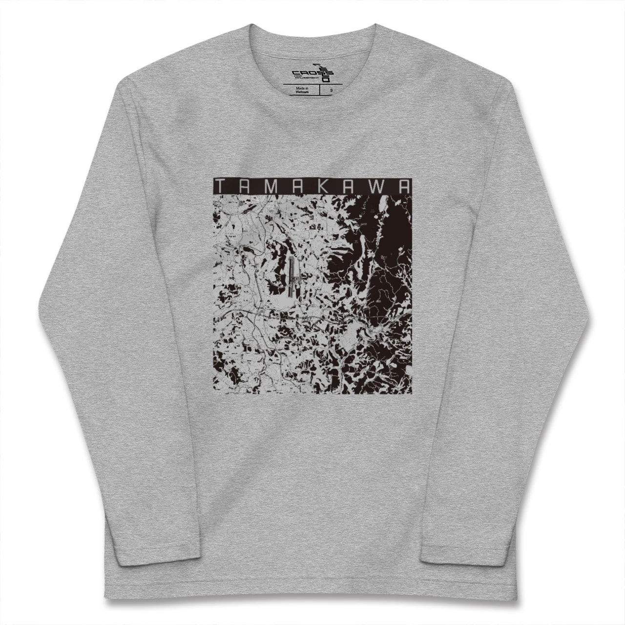 【玉川(福島県)】地図柄ロングスリーブTシャツ