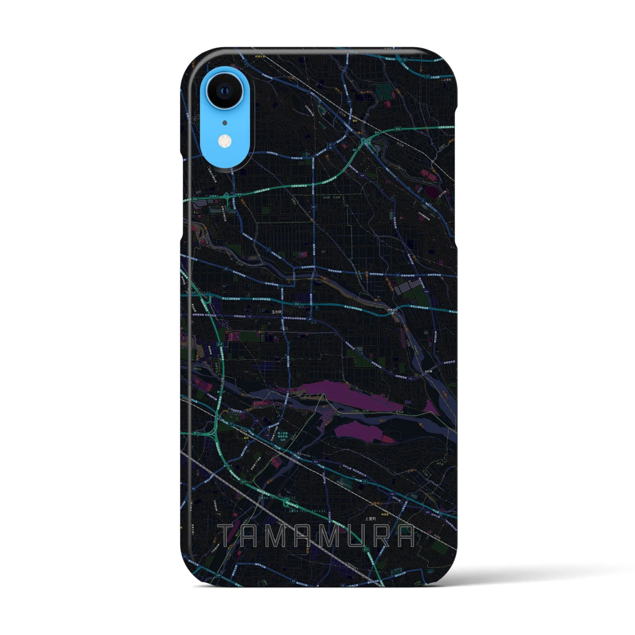 【玉村(群馬県)】地図柄iPhoneケース(バックカバータイプ)