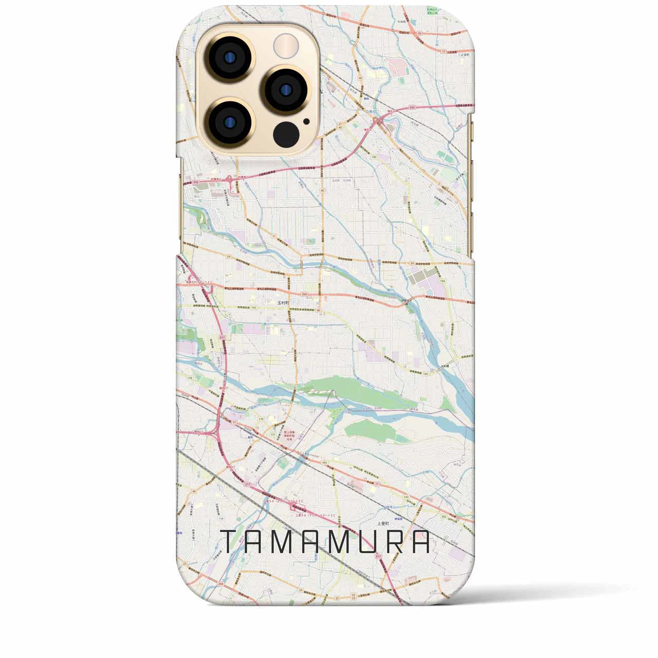 【玉村(群馬県)】地図柄iPhoneケース(バックカバータイプ)