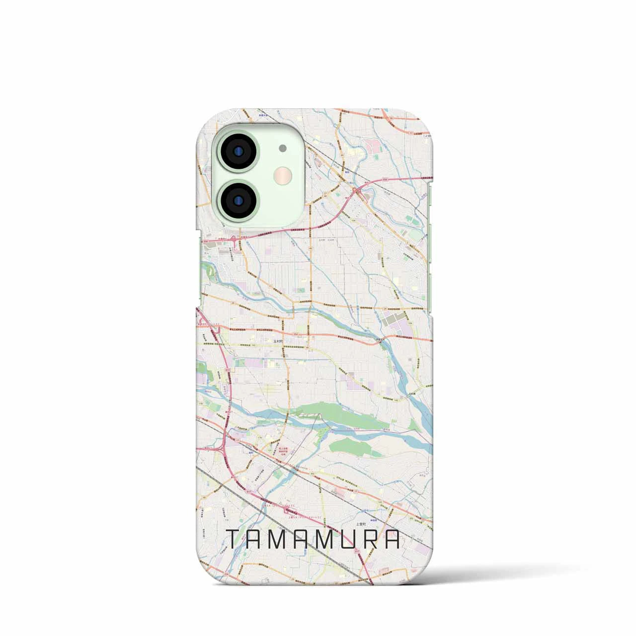【玉村(群馬県)】地図柄iPhoneケース(バックカバータイプ)