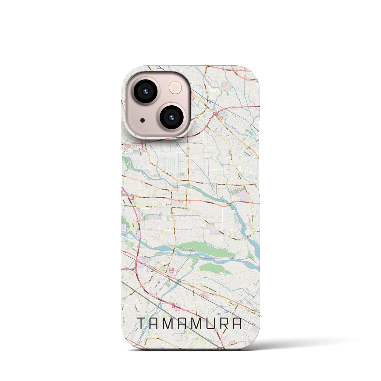 【玉村(群馬県)】地図柄iPhoneケース(バックカバータイプ)