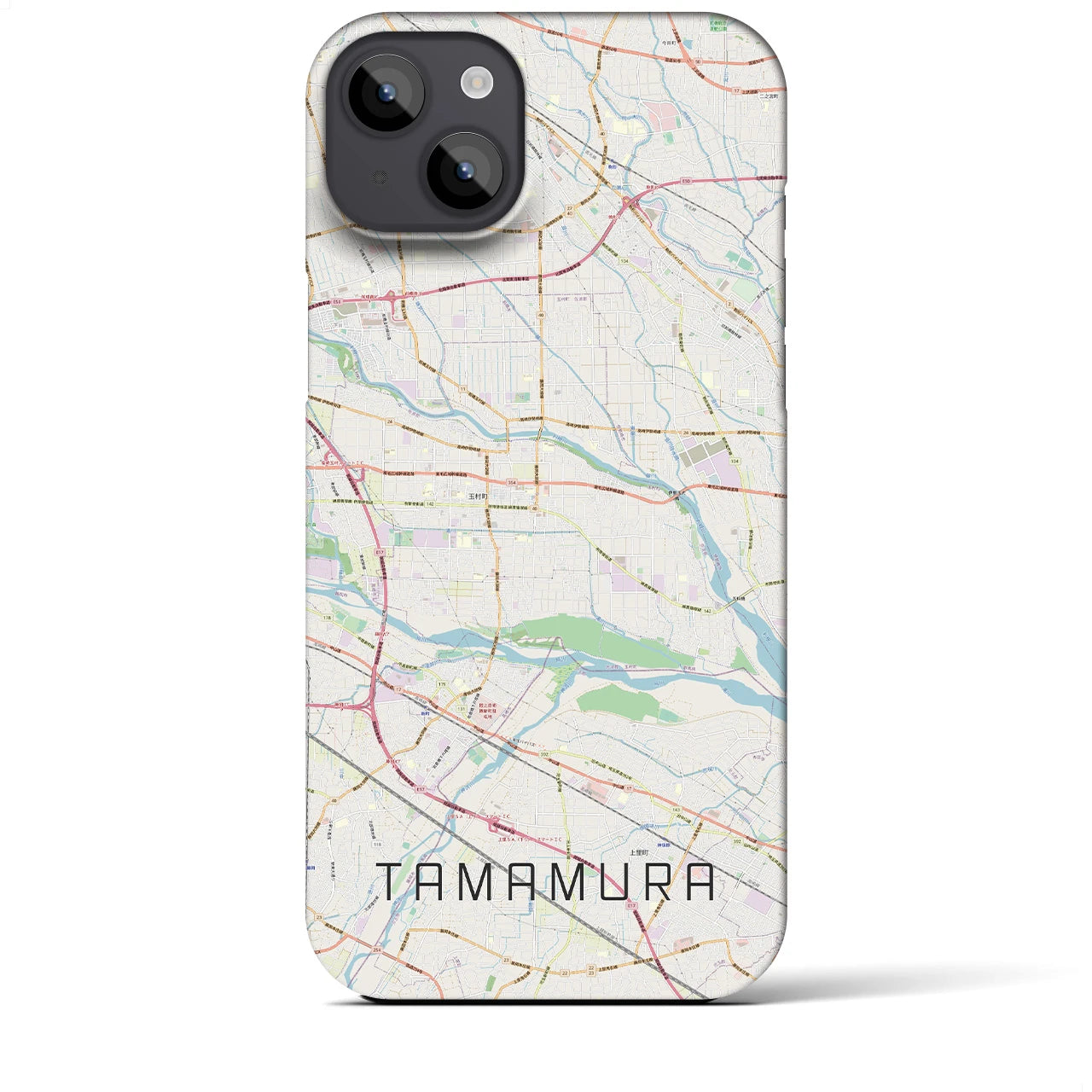 【玉村(群馬県)】地図柄iPhoneケース(バックカバータイプ)