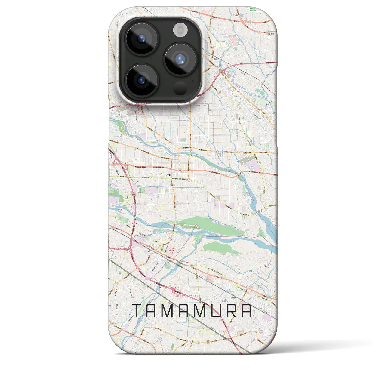 【玉村(群馬県)】地図柄iPhoneケース(バックカバータイプ)