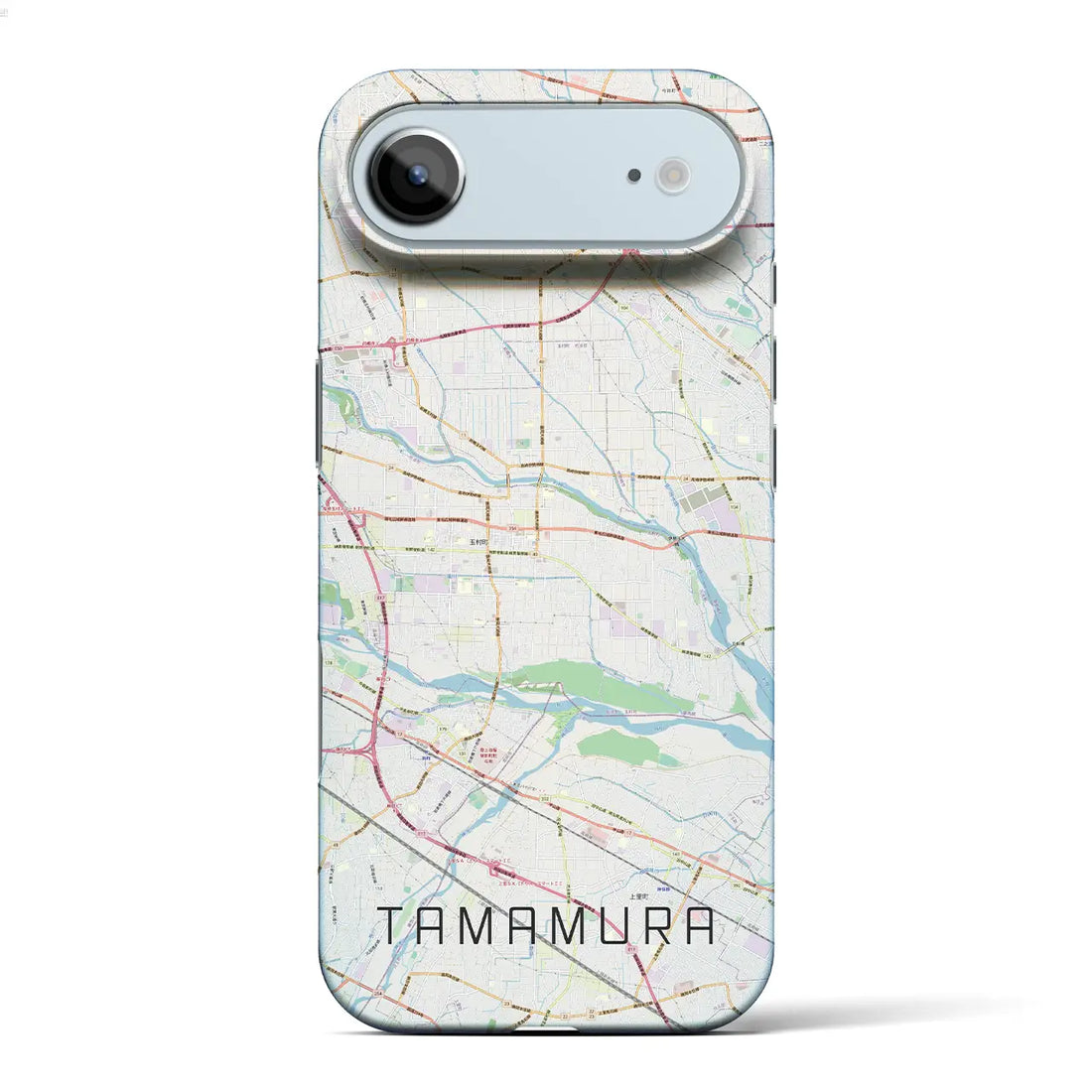 【玉村(群馬県)】地図柄iPhoneケース(バックカバータイプ)ナチュラル・iPhone 17 Pro Max 用