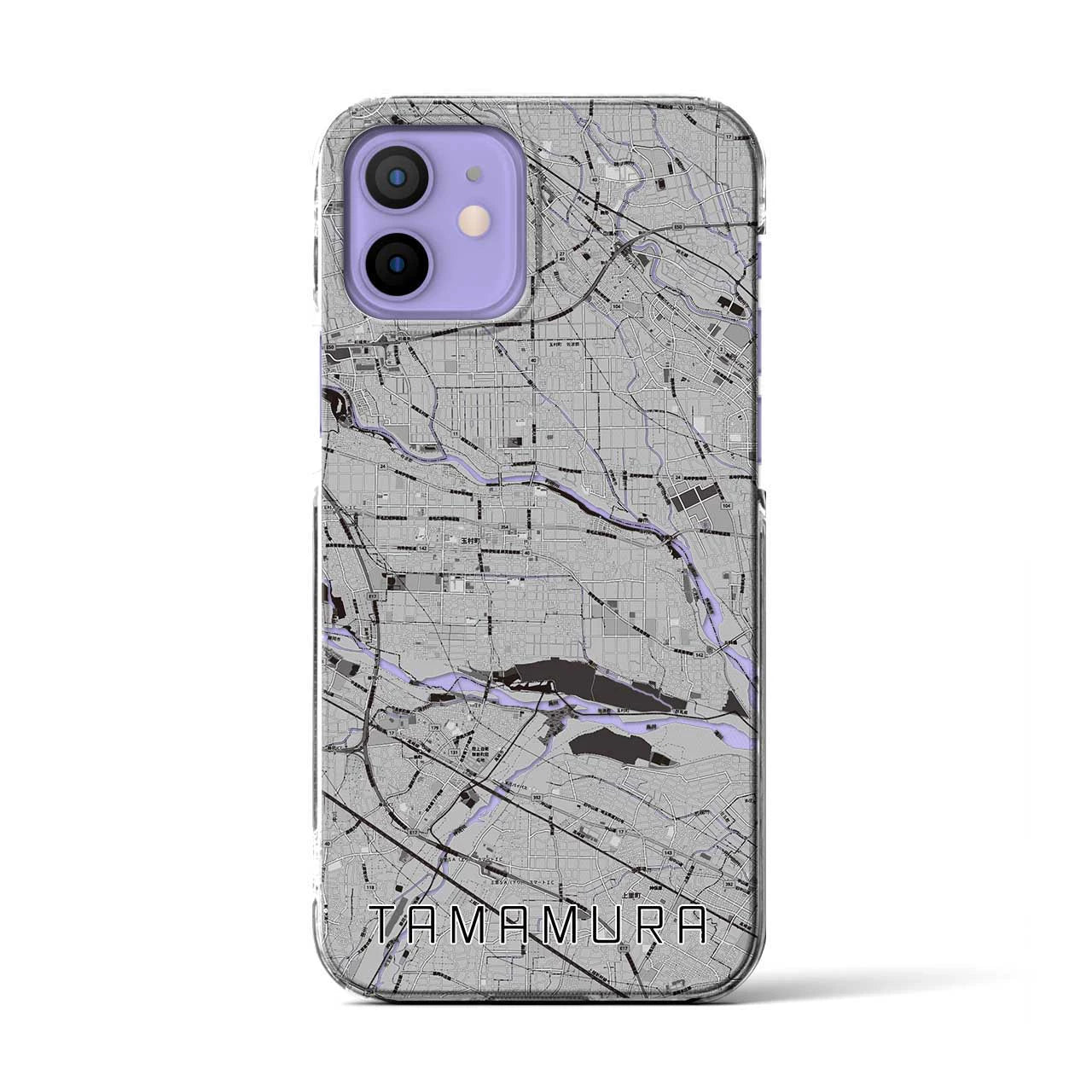 【玉村(群馬県)】地図柄iPhoneケース(クリアタイプ)