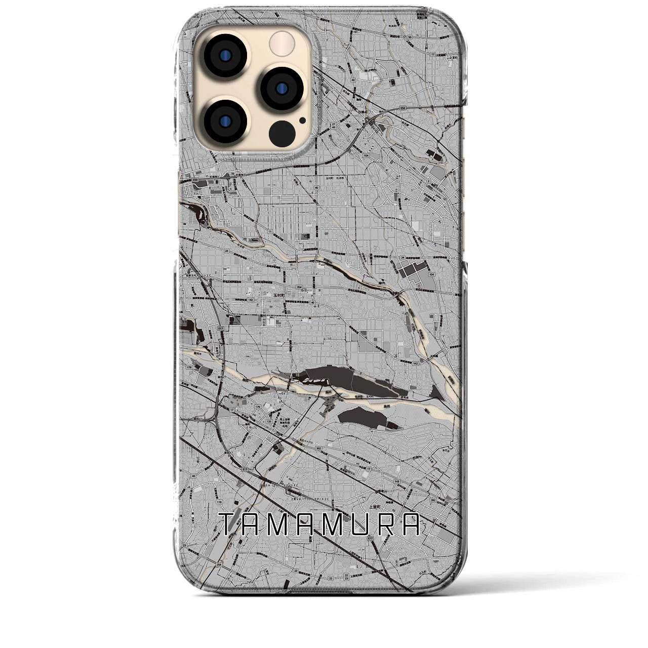 【玉村(群馬県)】地図柄iPhoneケース(クリアタイプ)