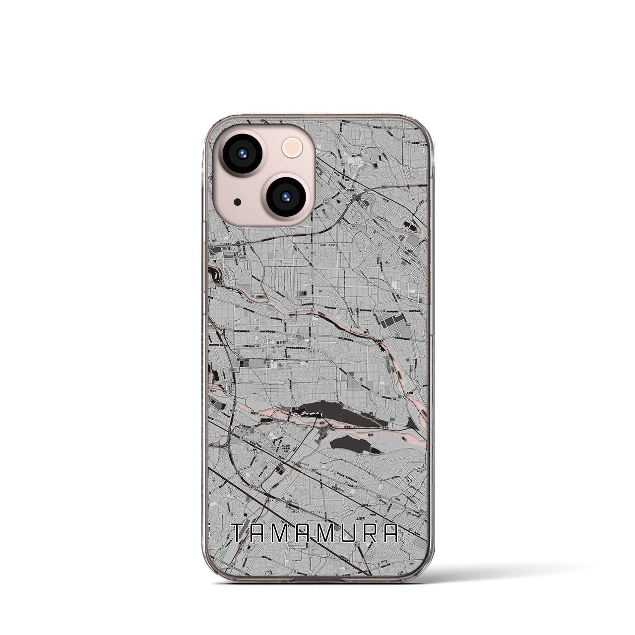 【玉村(群馬県)】地図柄iPhoneケース(クリアタイプ)