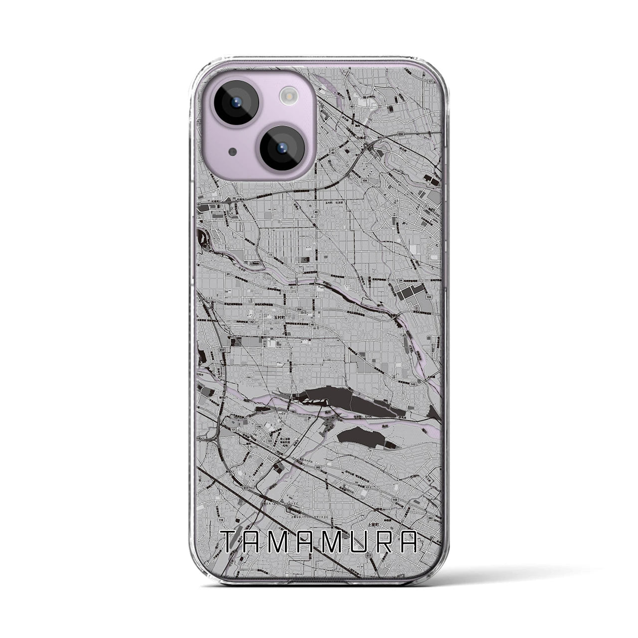 【玉村(群馬県)】地図柄iPhoneケース(クリアタイプ)