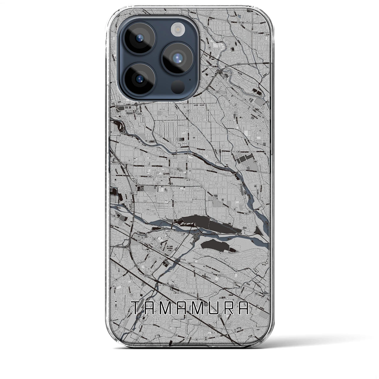 【玉村(群馬県)】地図柄iPhoneケース(クリアタイプ)