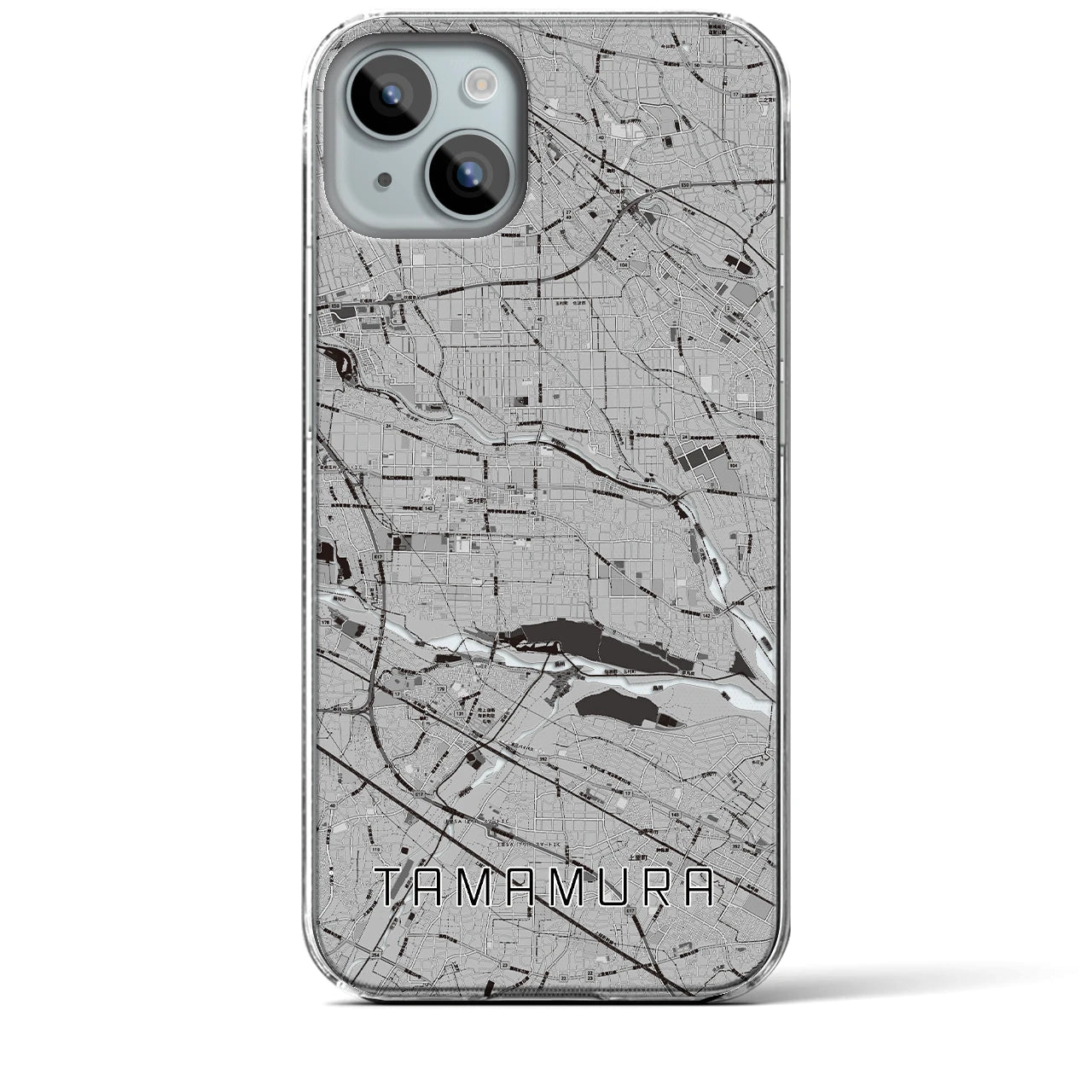 【玉村(群馬県)】地図柄iPhoneケース(クリアタイプ)