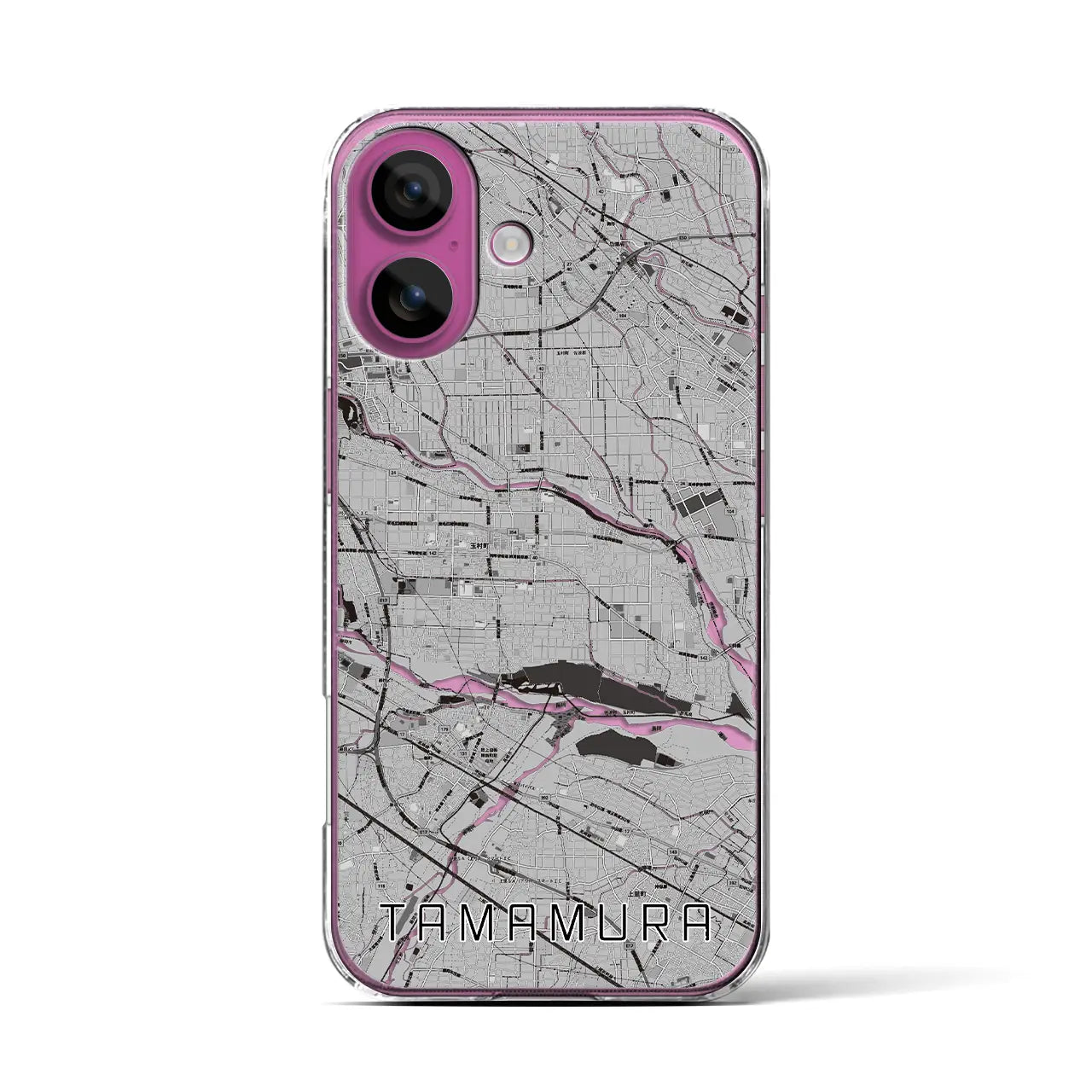 【玉村(群馬県)】地図柄iPhoneケース(クリアタイプ)