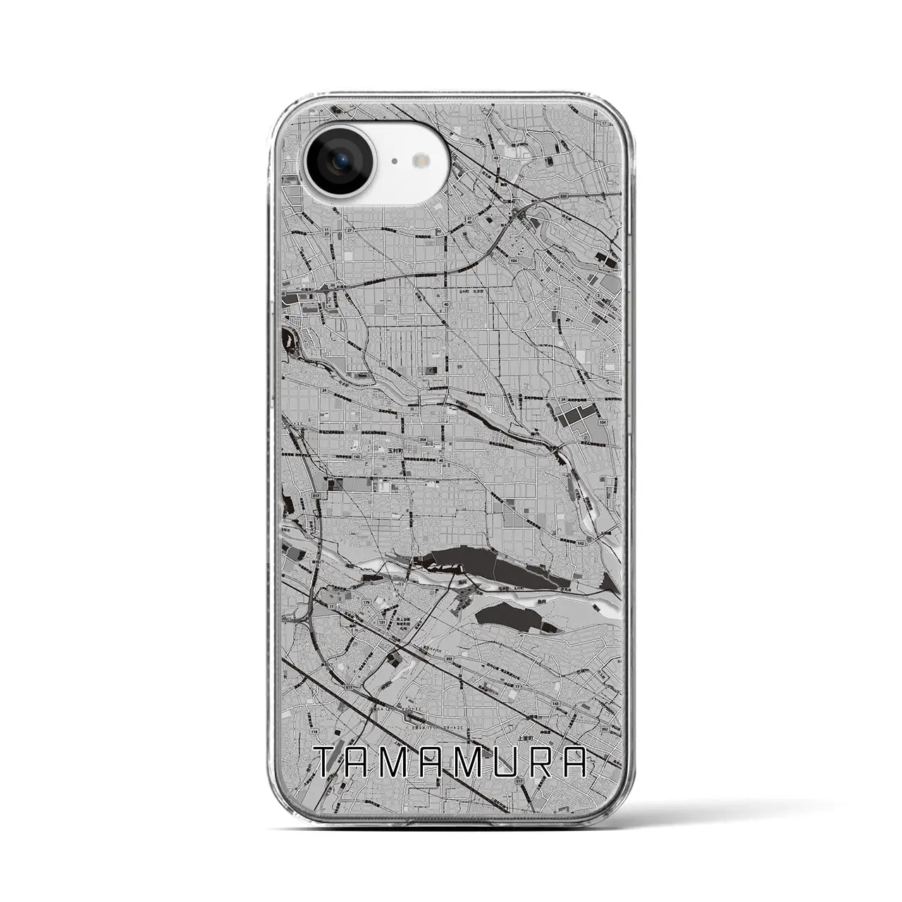 【玉村(群馬県)】地図柄iPhoneケース(クリアタイプ)