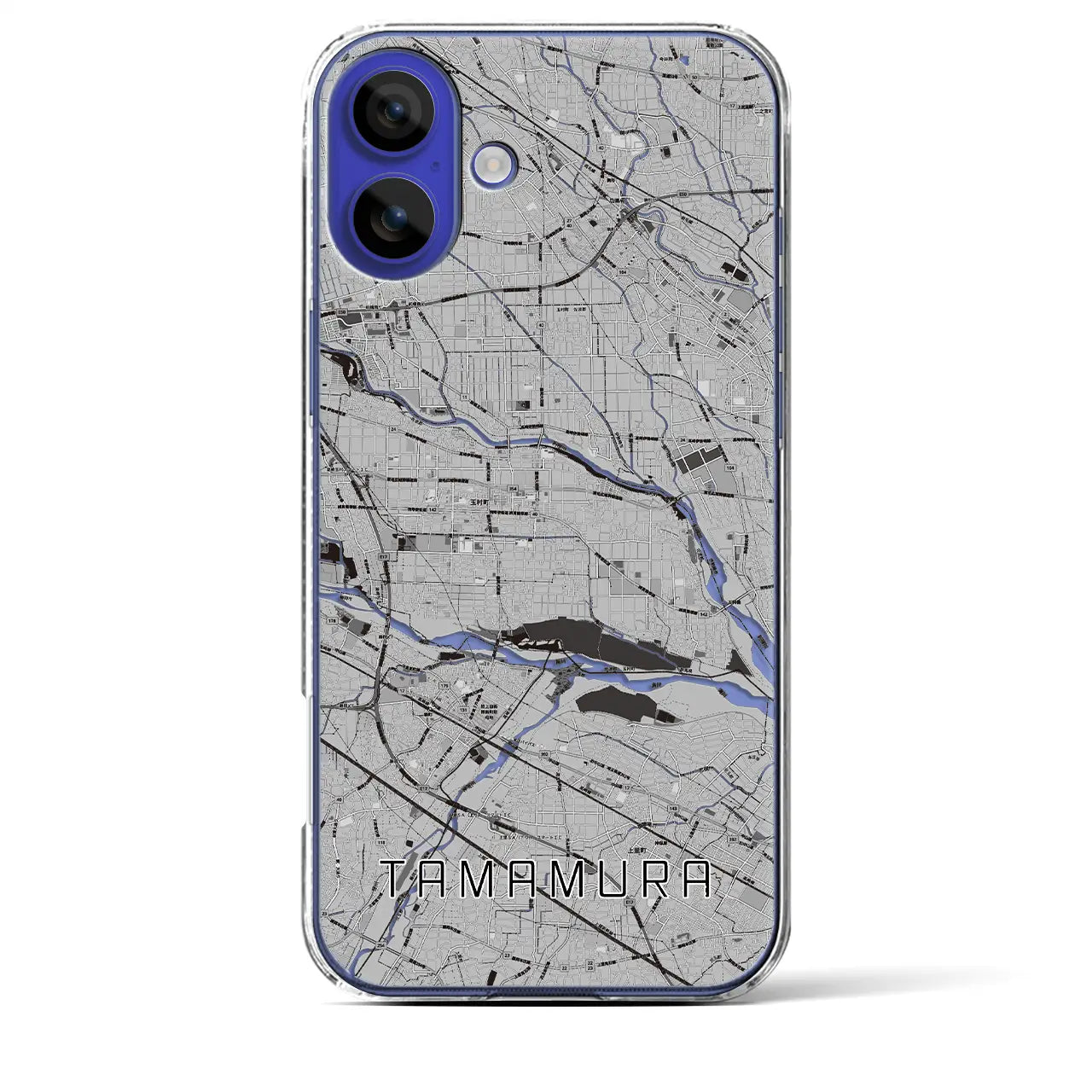 【玉村(群馬県)】地図柄iPhoneケース(クリアタイプ)