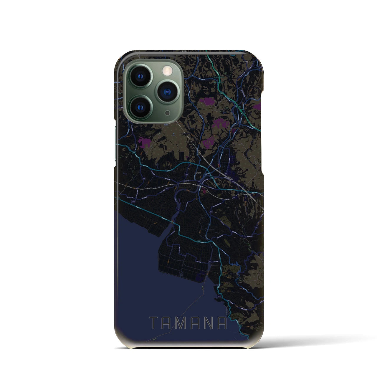 【玉名(熊本県)】地図柄iPhoneケース(バックカバータイプ)