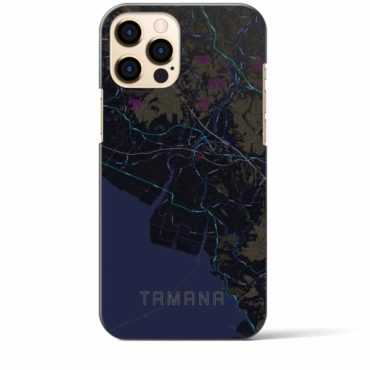 【玉名(熊本県)】地図柄iPhoneケース(バックカバータイプ)