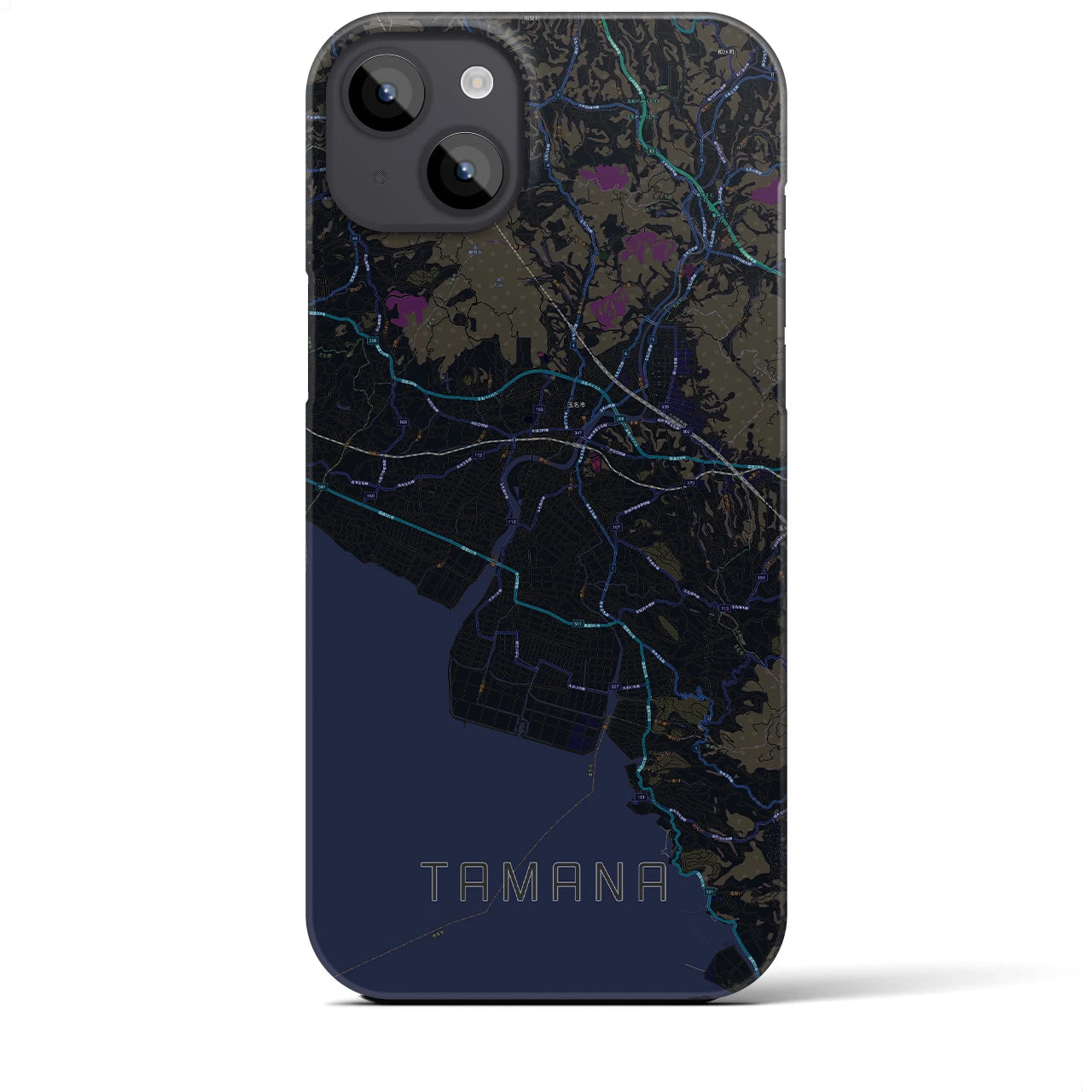 【玉名(熊本県)】地図柄iPhoneケース(バックカバータイプ)