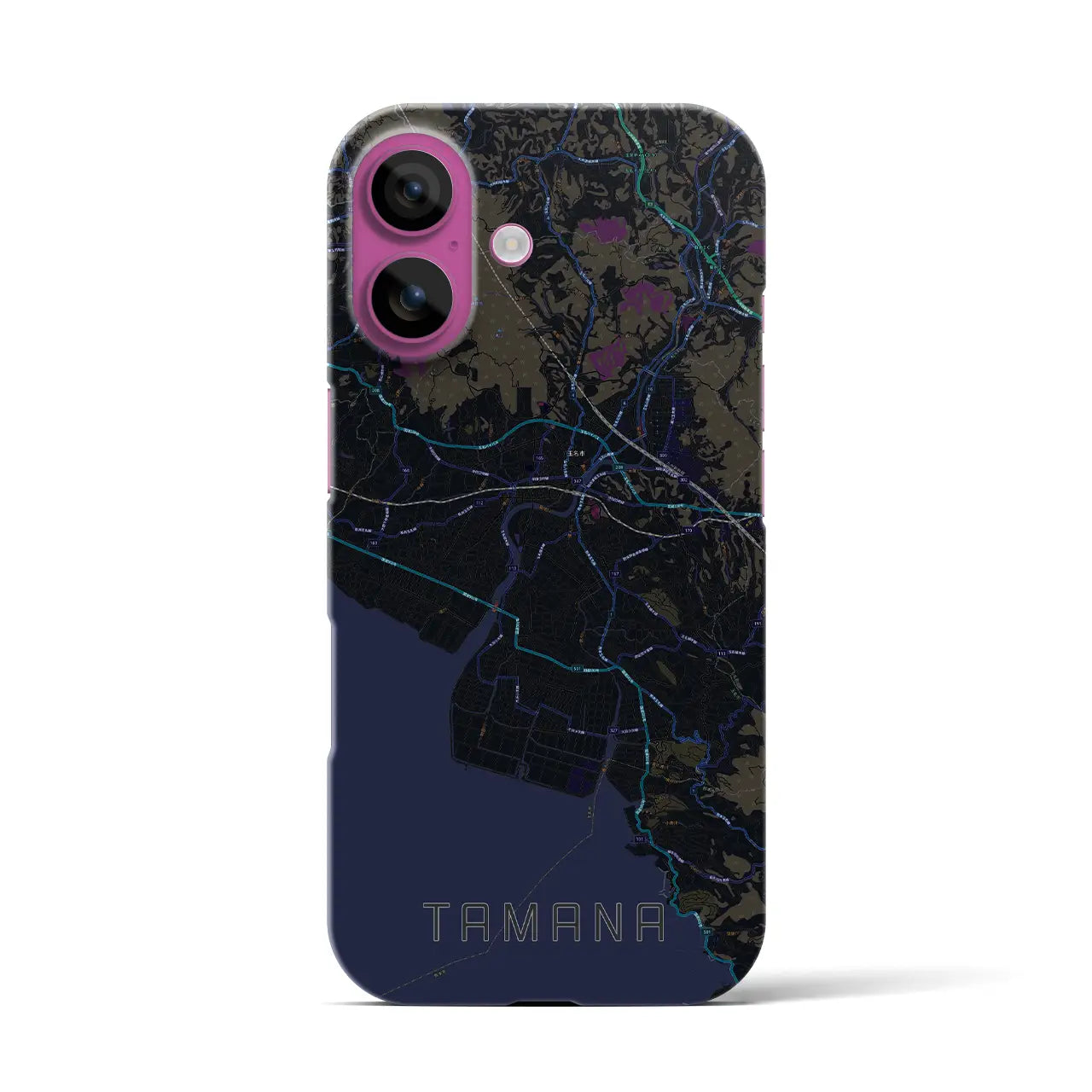 【玉名(熊本県)】地図柄iPhoneケース(バックカバータイプ)