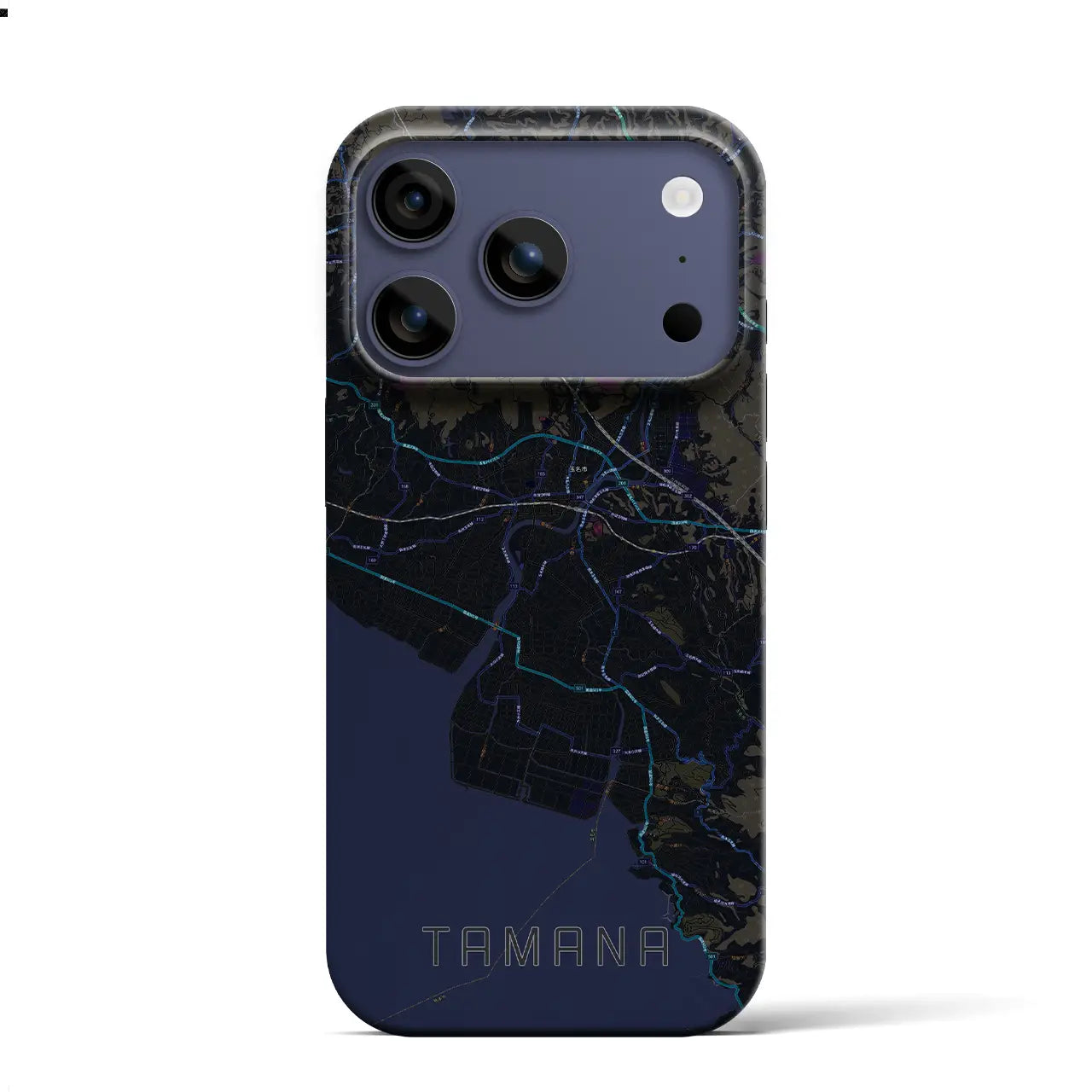 【玉名(熊本県)】地図柄iPhoneケース(バックカバータイプ)