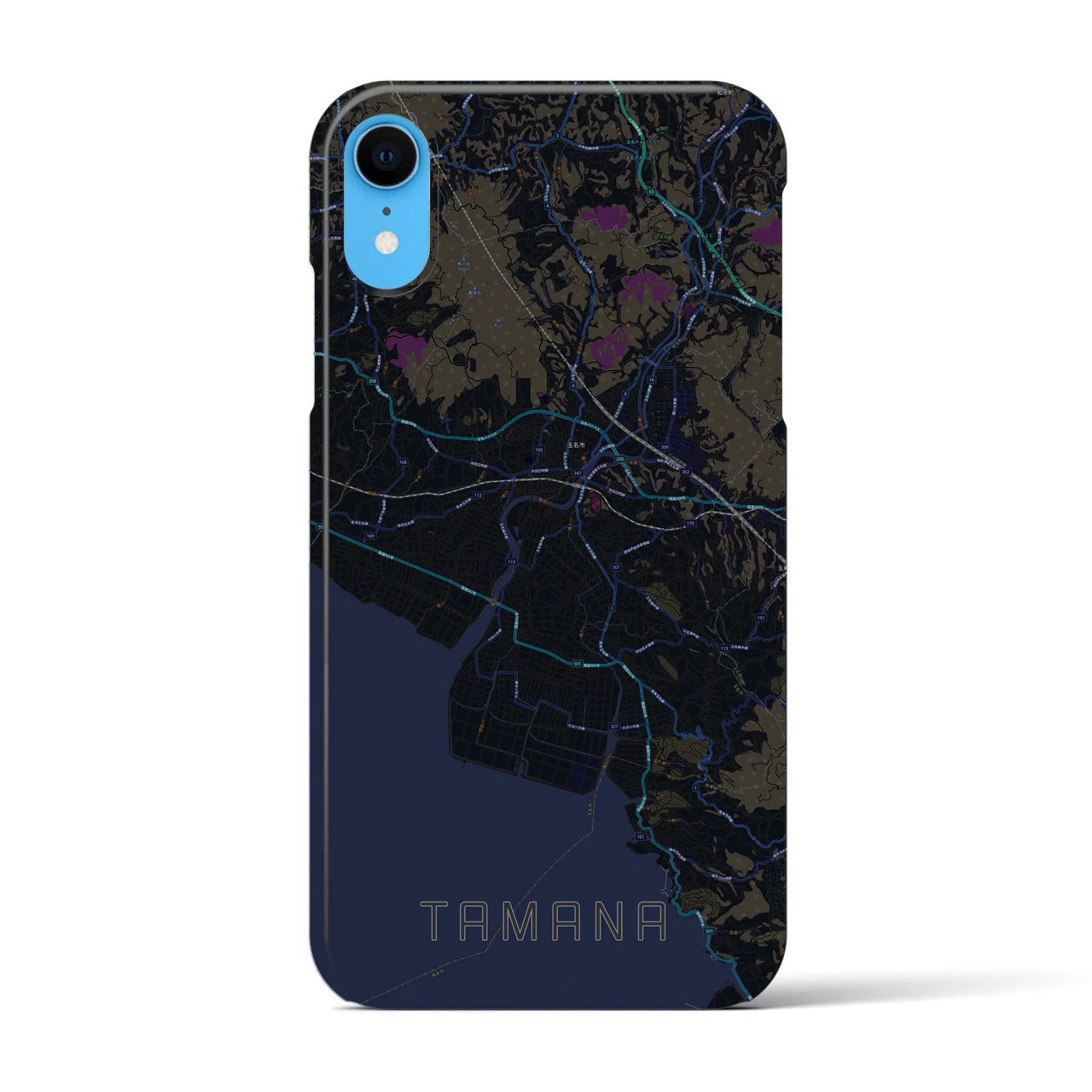 【玉名(熊本県)】地図柄iPhoneケース(バックカバータイプ)