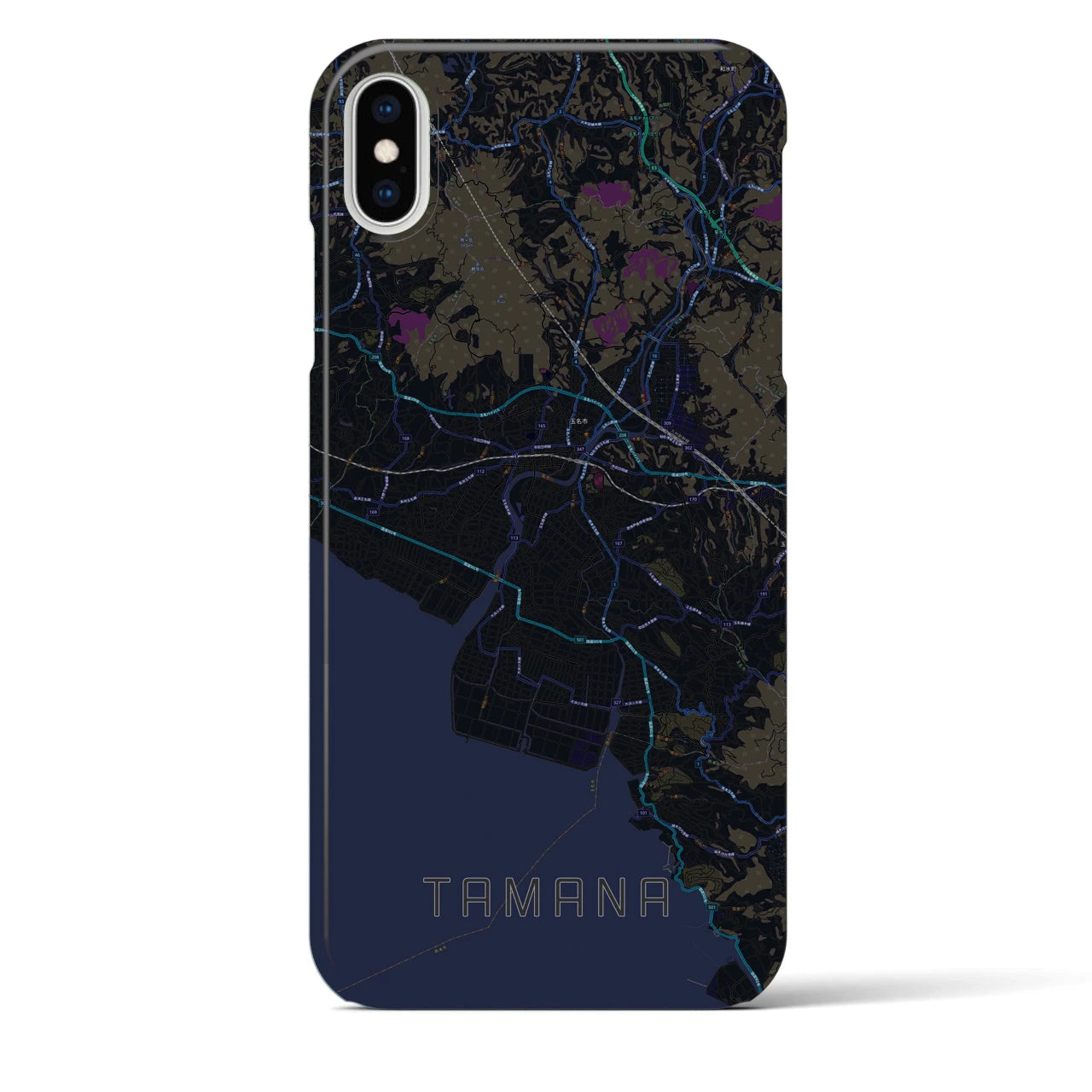 【玉名(熊本県)】地図柄iPhoneケース(バックカバータイプ)