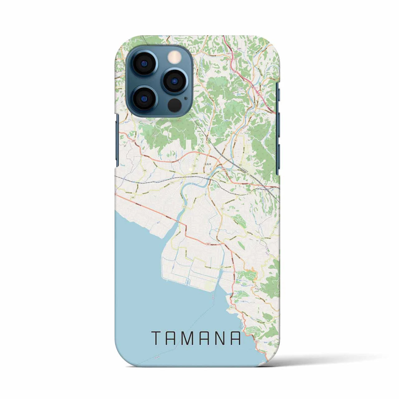 【玉名(熊本県)】地図柄iPhoneケース(バックカバータイプ)