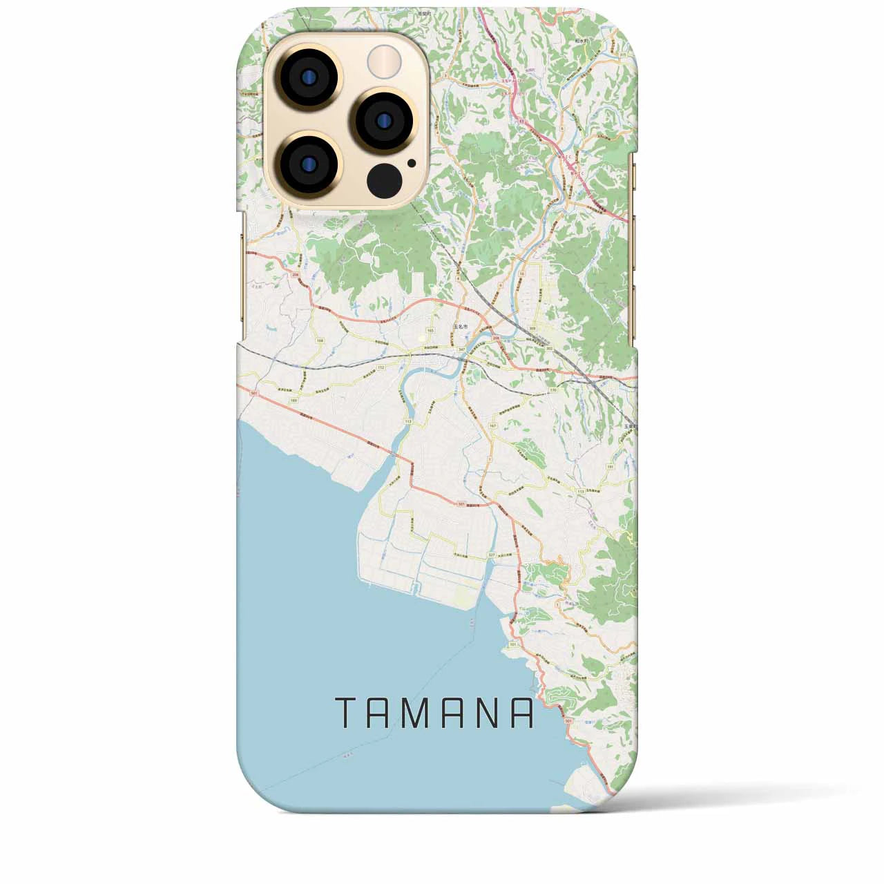 【玉名(熊本県)】地図柄iPhoneケース(バックカバータイプ)