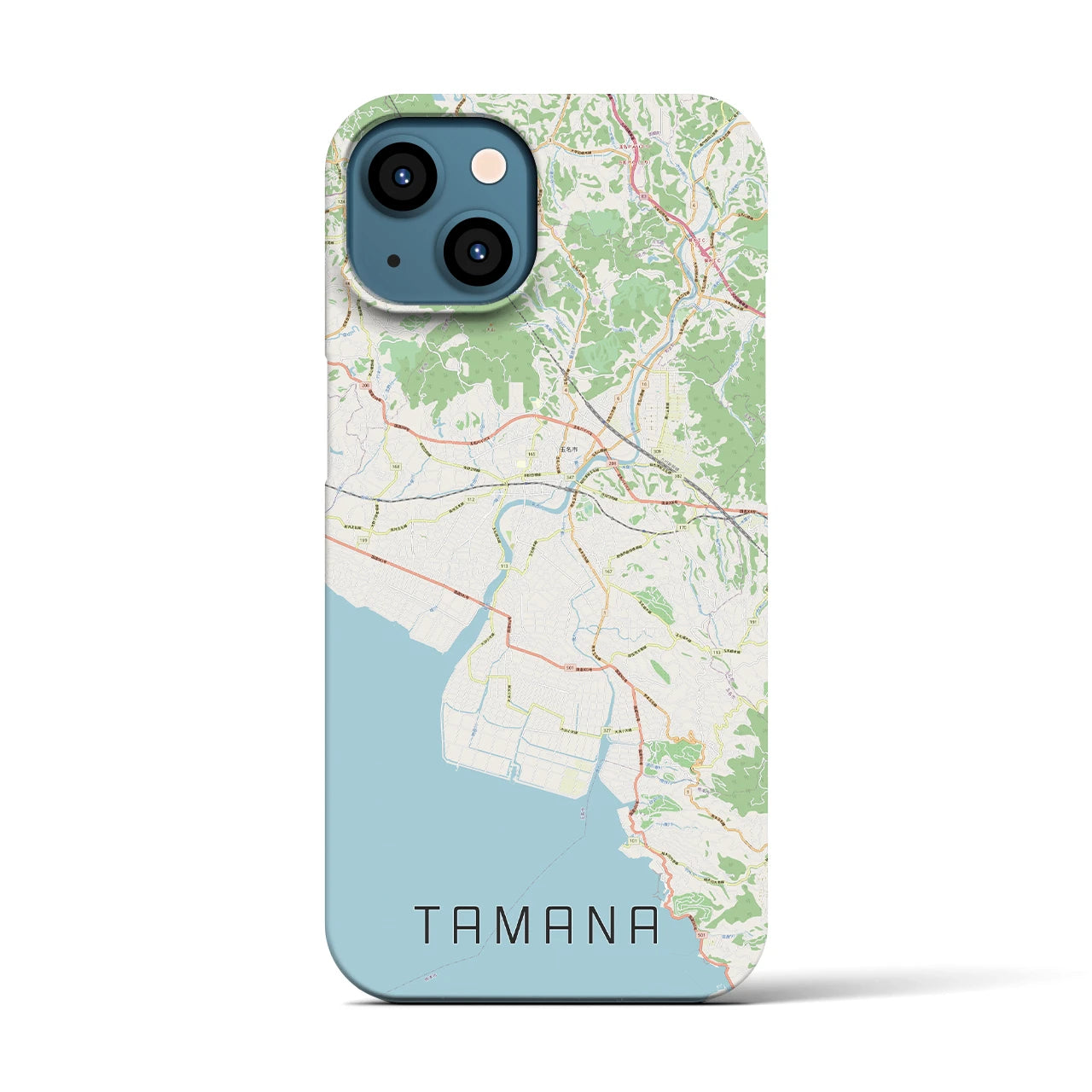 【玉名(熊本県)】地図柄iPhoneケース(バックカバータイプ)