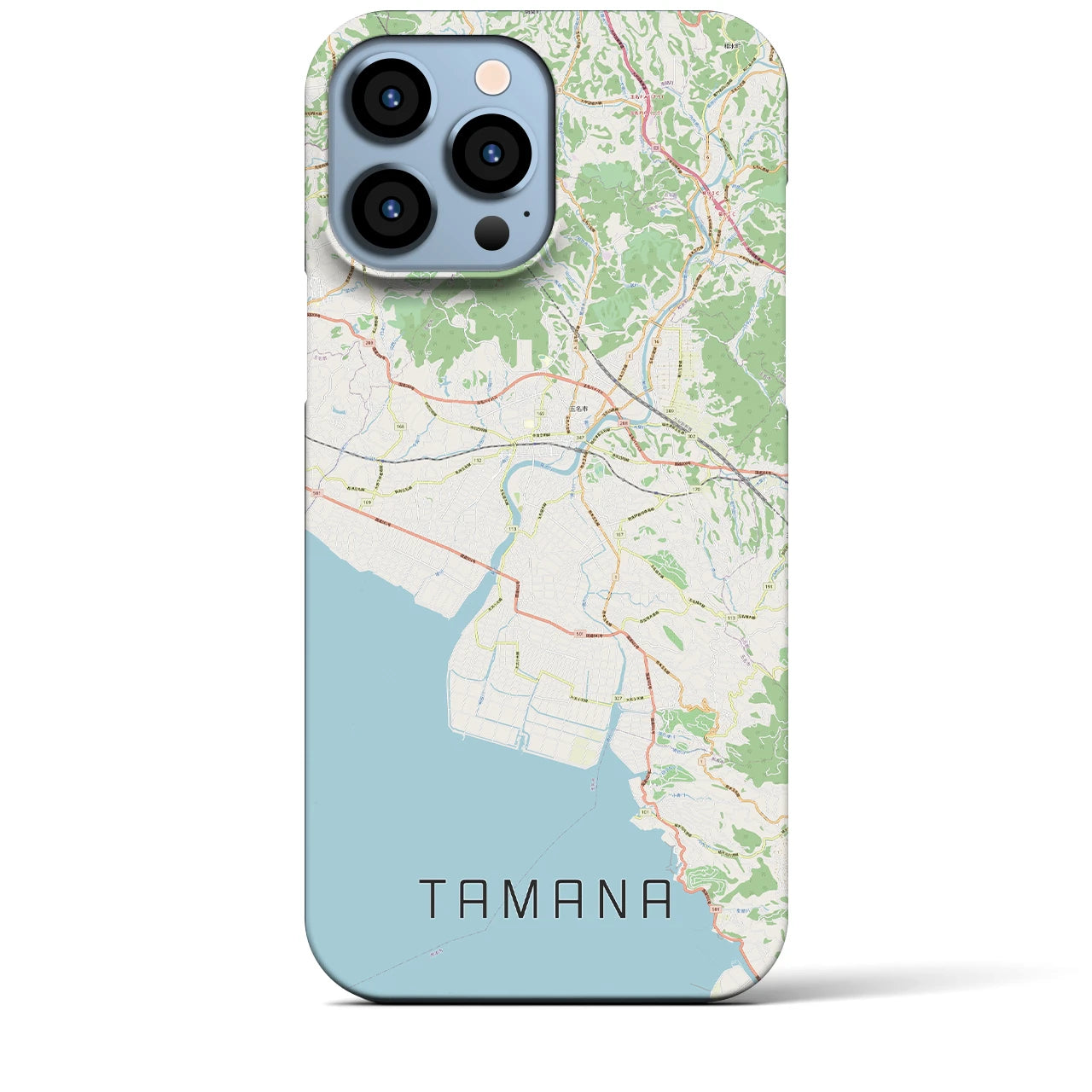 【玉名(熊本県)】地図柄iPhoneケース(バックカバータイプ)