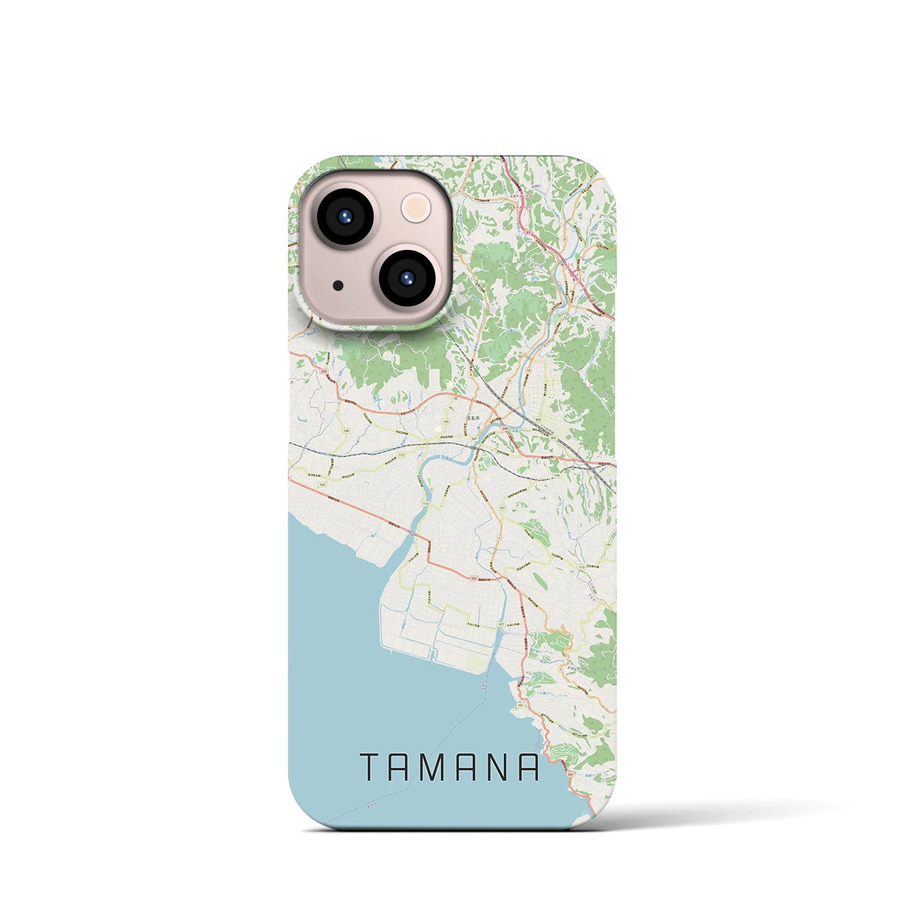 【玉名(熊本県)】地図柄iPhoneケース(バックカバータイプ)